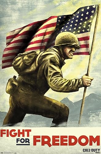 Trends International Call of Duty WWII - Póster de pared de lucha, 14.725 x 22.375 pulgadas, versión premium sin marco