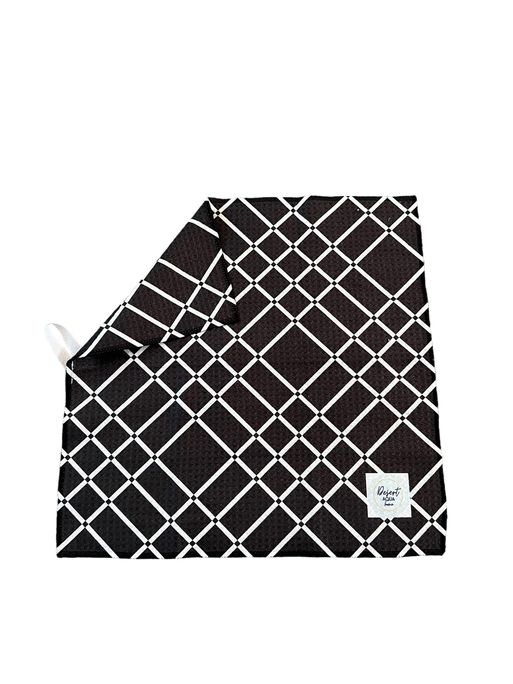 Paños de microfibra para platos de tejido gofre, paquete de 5, altamente absorbentes, de secado rápido, paño de limpieza de microfibra suave de alta calidad, 12 x 12 pulgadas (negro
