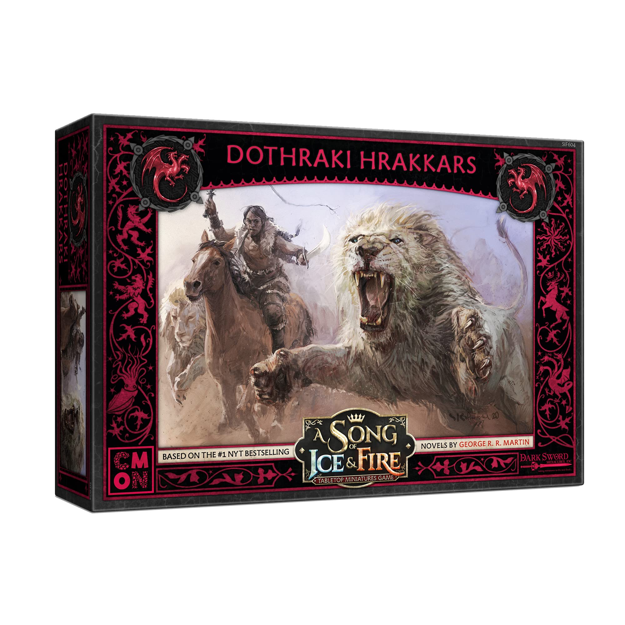 CMONA Song of Ice and Fire Tabletop Miniatures Dothraki Hrakkars Box Set - Fierce Nomadic Warriors of The Great Grass Sea, Strategy Game for Adults, Ages 14+, 2+ Players, 45-60 Min Playtime