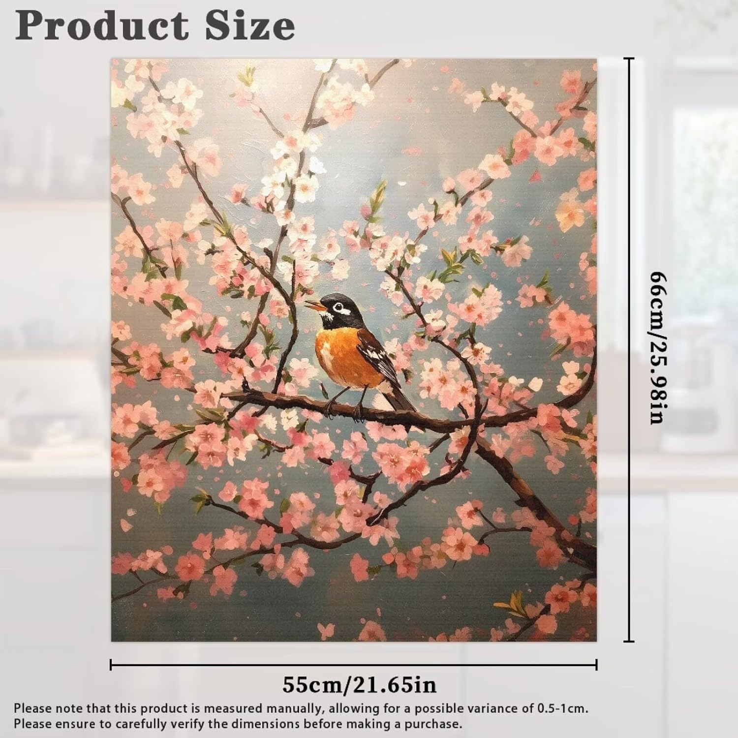 Magnetic Dishwasher Cover Panel, 21 W x 25 H Inch Robin Dishwasher Magnet Covers Refrigerator Decal Panels Kitchen Appliances Decorative Stickers