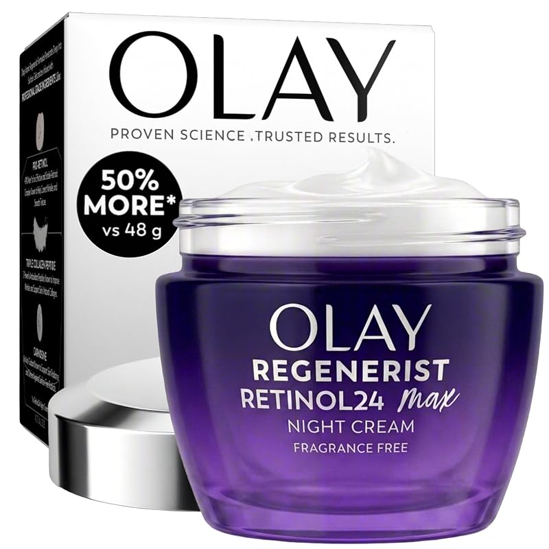 Creme noturno facial Olay Retinol24 MAX com niacinamida, sem fragrância, 74 g