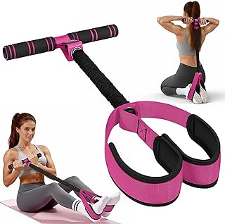 HOXWC Upgraded Multifunction Pedal Resistance Band with Handle, 50LBS Thickened Resistance Bands for Core/ABS, Arm, Waist, Abdomen, Leg Workout, Portable Sit Up Exercise Equipment for Women
