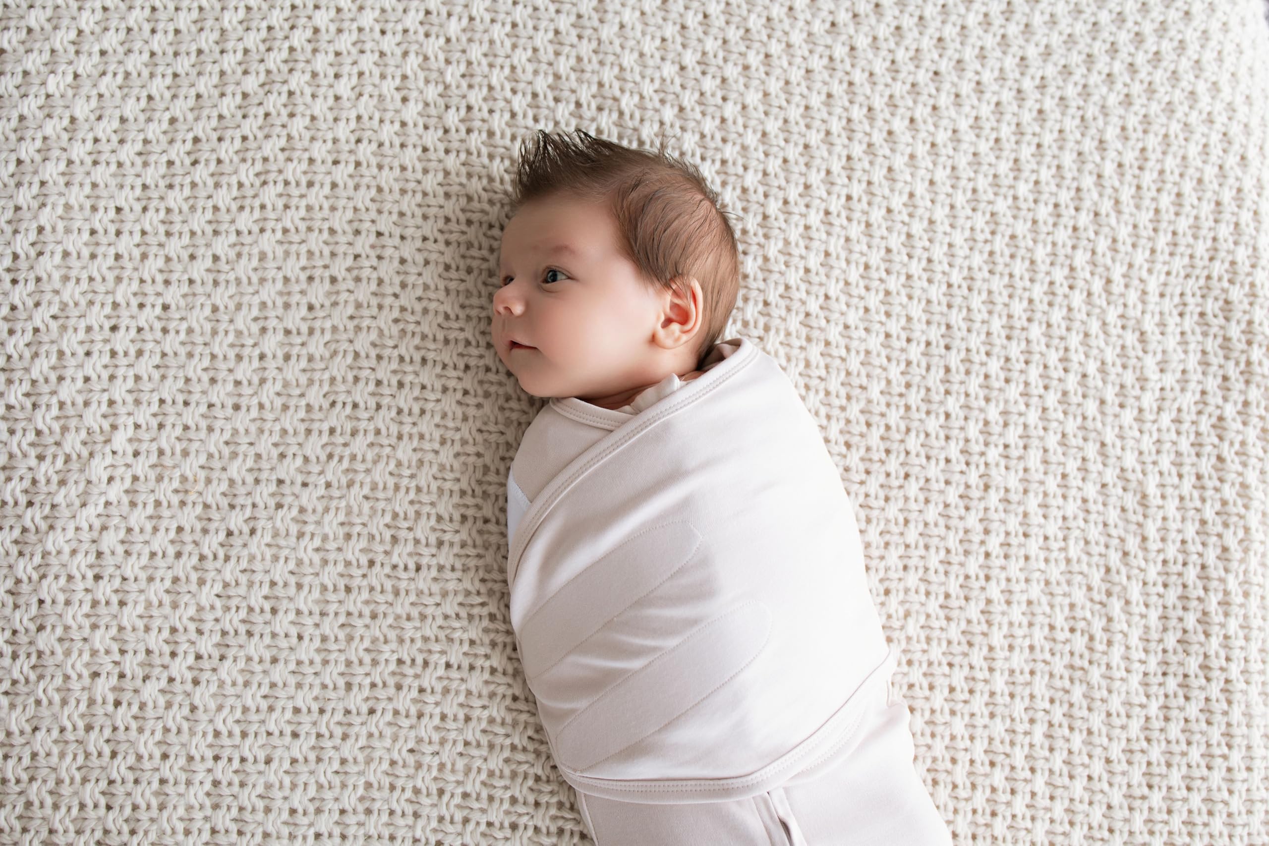 LullaBaby Double Dream Swaddle: Exklusives Doppelflügel-Design, von Kinderärzten empfohlen, ultraweiche Baumwolle, 0–2 Monate, 2,7–6,4 kg, Primrose Pink