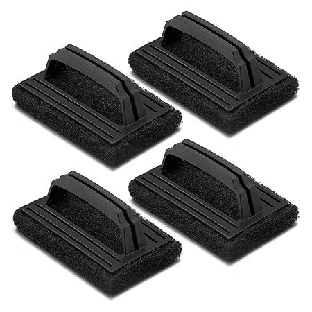 Griddle Cleaning Kit 4Pcs, HaSteeL Griddle Scouring Pad Cleaner with Handle, Heavy Duty Flat Top Grill Cleaning Brush for Hot & Cold Surface Commercial Household Uses