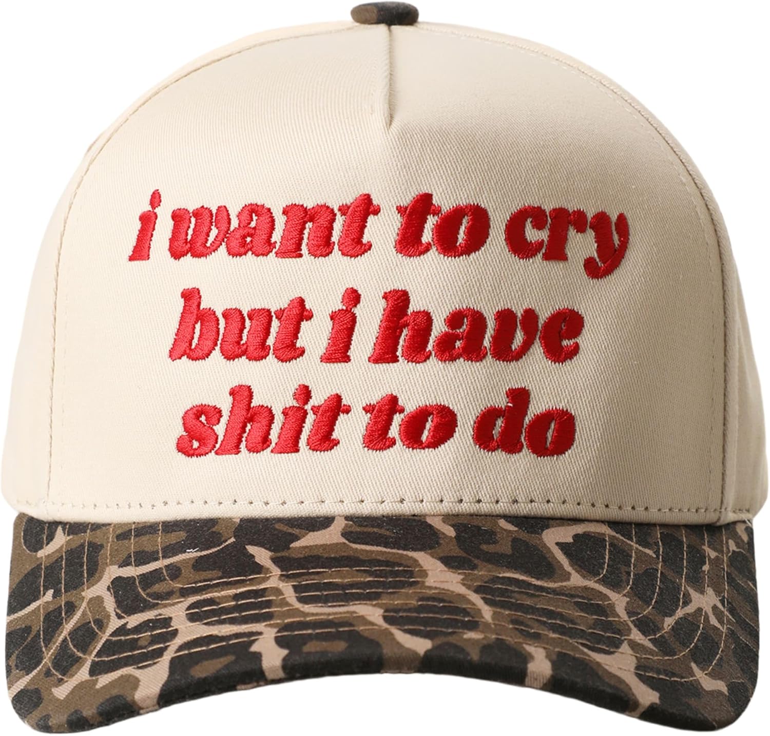 MIRMARU Two-Tone Vintage Canvas Trucker Hats for Men & Women, Adjustable Size Baseball Caps with Trendy Embroidered Design