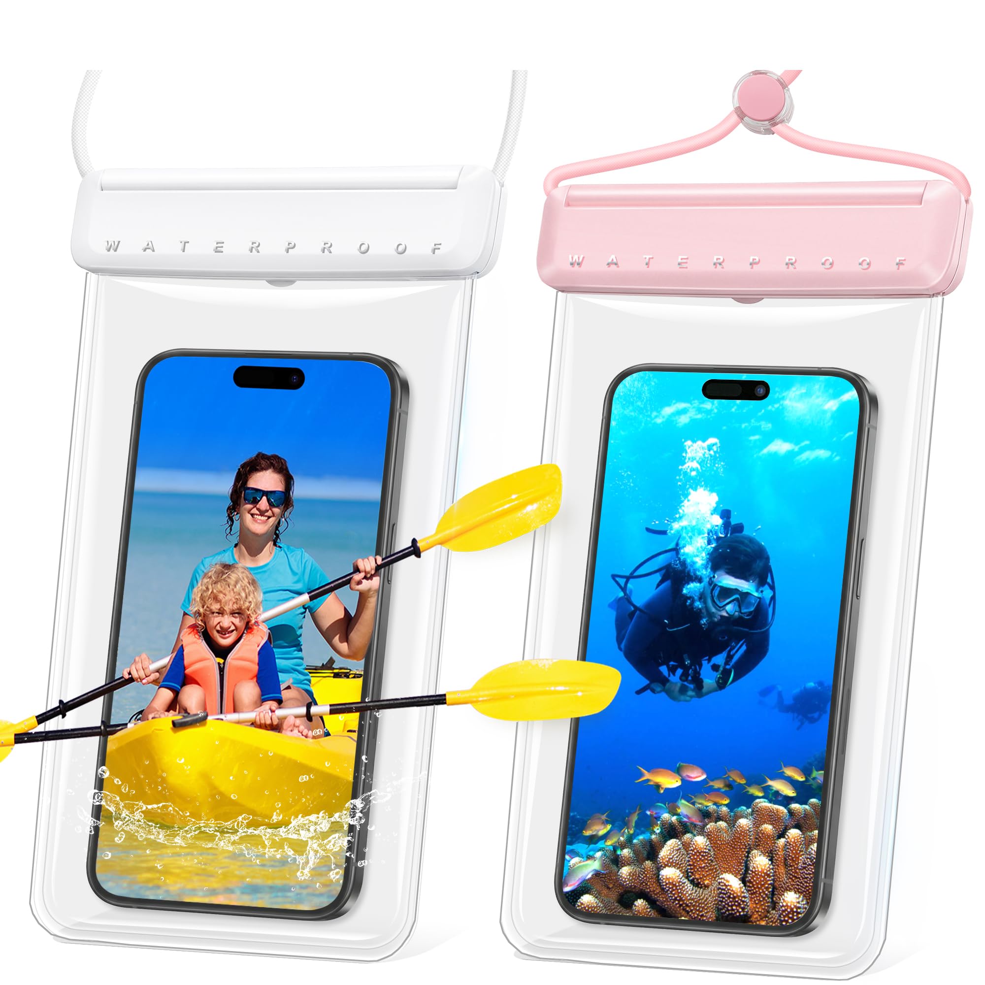 Amazon.co.jp: スマホ 防水ケース 【新登場 & 2枚セット】 IPX8完全