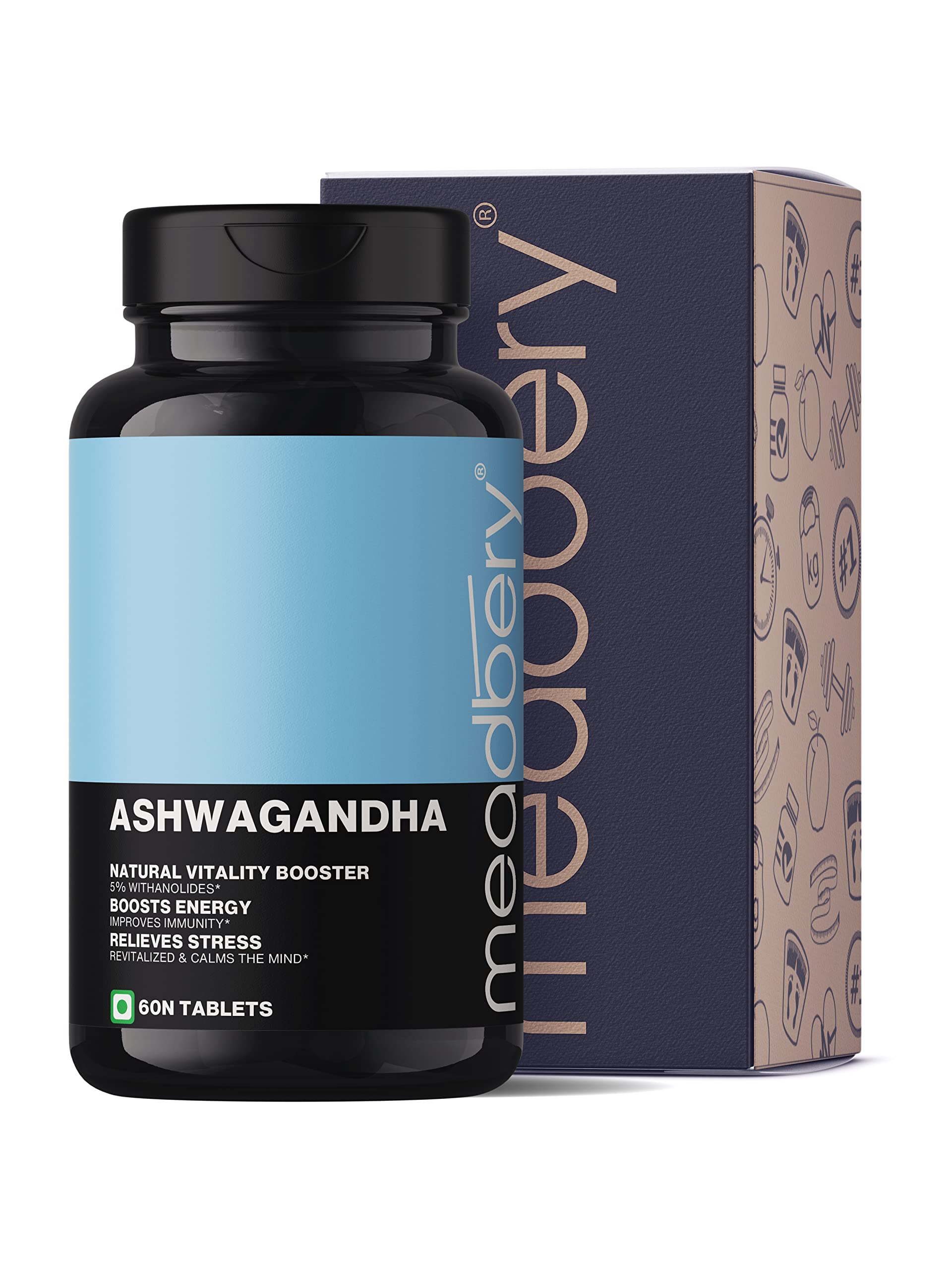 Meadbery Ashwagandha Tablet, 1000mg of True Himalayan Ashwagandha Tablet, Energy and Immunity Booster Ashwagandha Capsules for Men and Women, Clinically Researched Ingredients (120 Tablets) (B0C27JYY2Z) Amazon Price History, Amazon Price Tracker