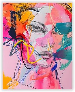 Druck-Palast Abstrakte Kunst Poster - 40x50cm - Kunstdruck - Wohnzimmer Schlafzimmer - Modern Kreativ Lebendig - Hochwertiger semimatter Druck - Wanddekoration für Kunstliebhaber ohne Rahmen