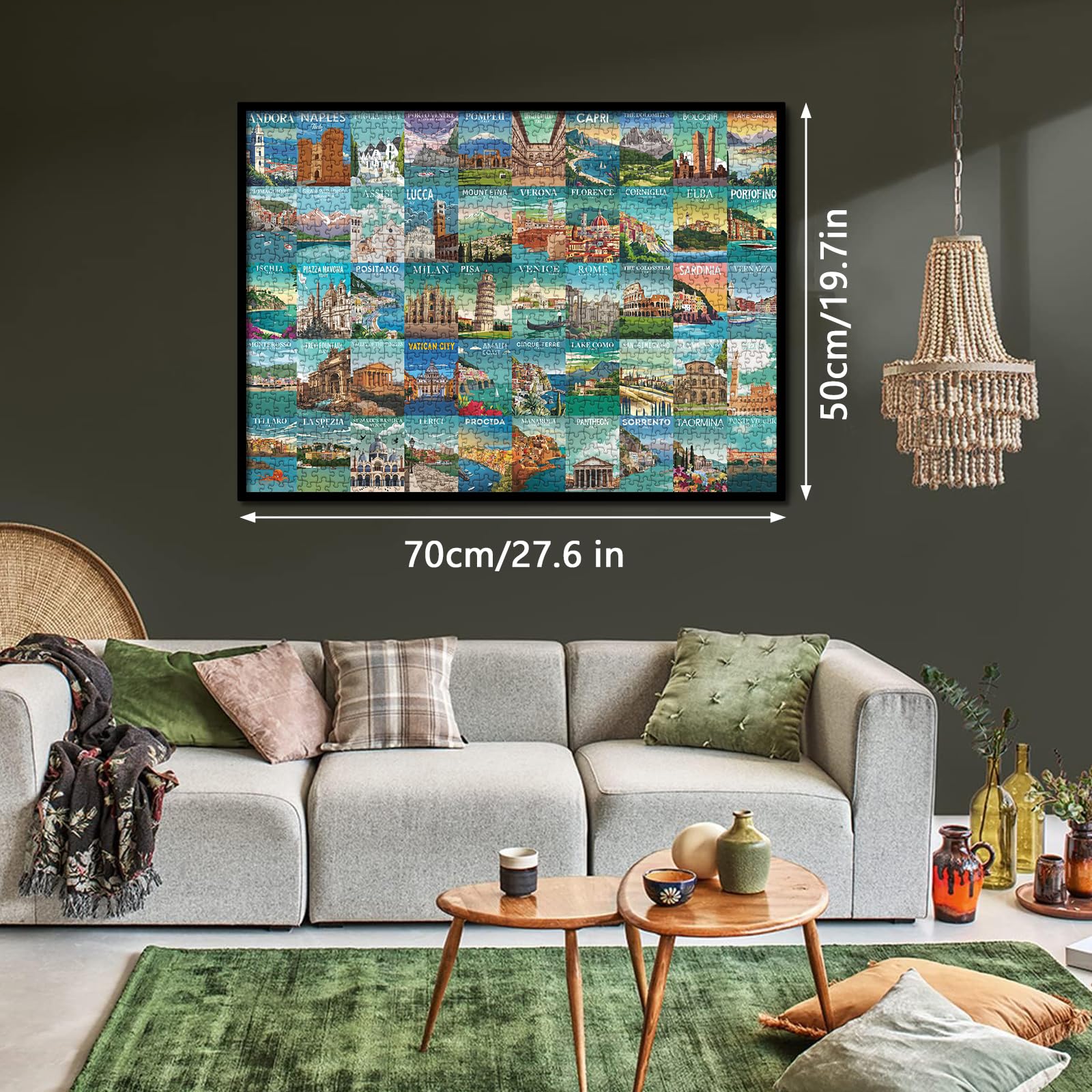 Italy Puzzle 1000 Piece for Adults Nature, Cinque Terre Rome Travel Jigsaw Puzzles City Florence, Europe Landscape Scenic Collage Challenging Puzzle for Adults - Image 6