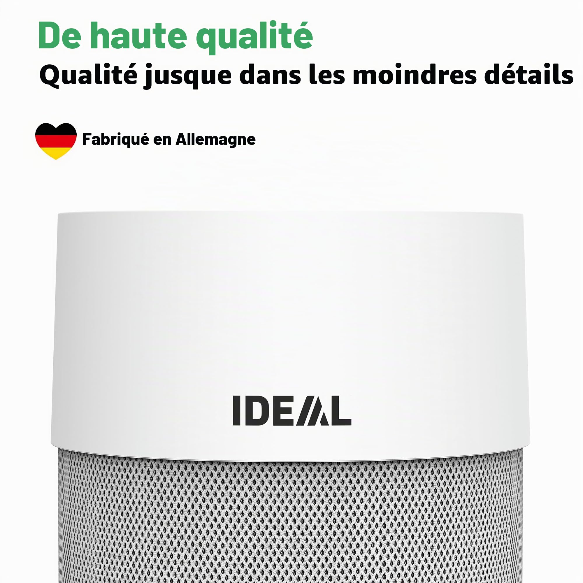 IDEAL - Purificateur d'air AP40 PRO jusqu'à 50m² | Made in Germany | Filtre HEPA & charbon actif qui élimine 99,99% des particules fines, allergènes, pollens, bactéries, fumée de cigarette...