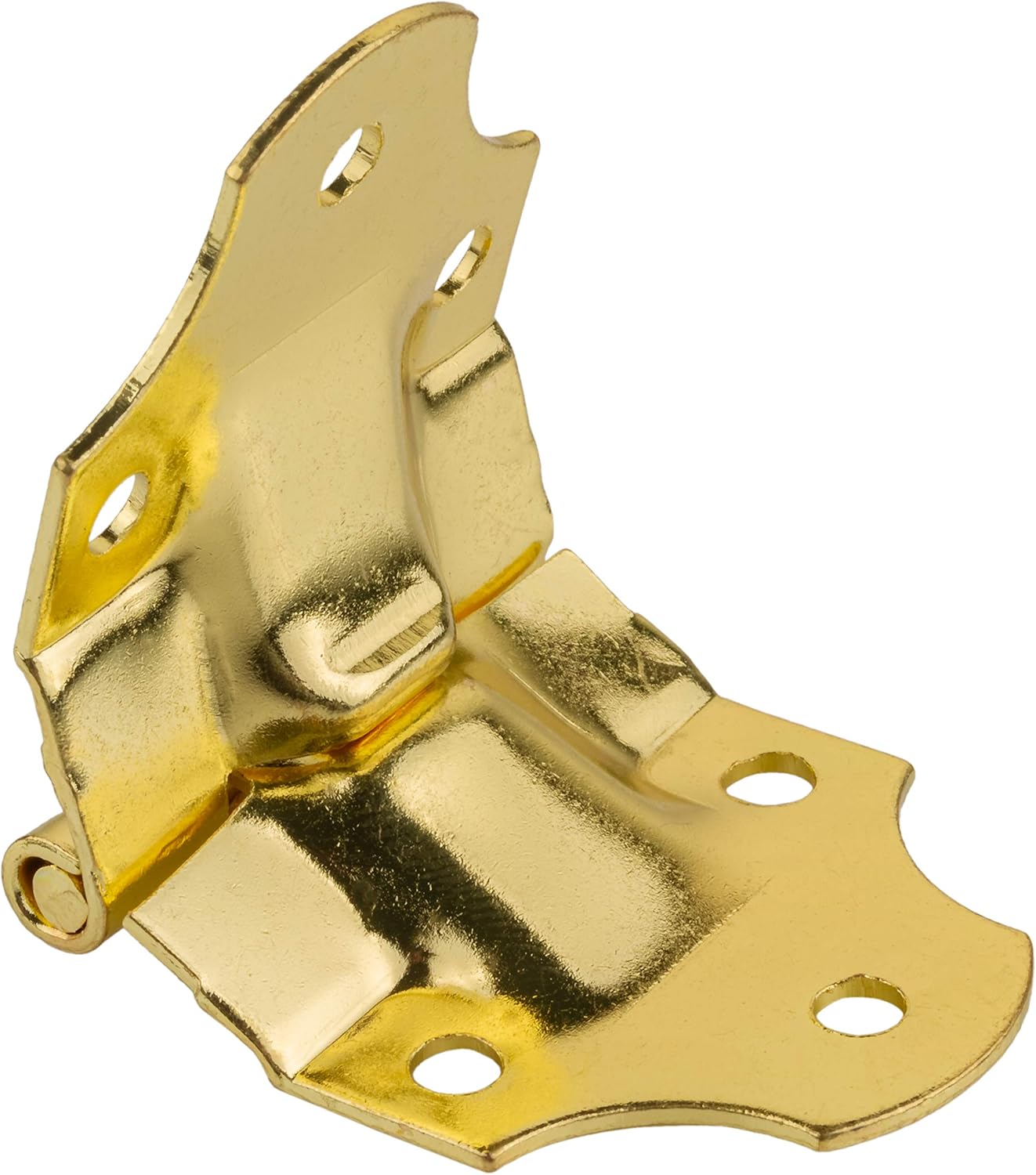Brass Plated Trunk Stop Hinge - 1 1/2" Wide x 3 1/4" Tall - Pack of 2 - Steamer Trunk Lid Hardware - UA-42-THPB