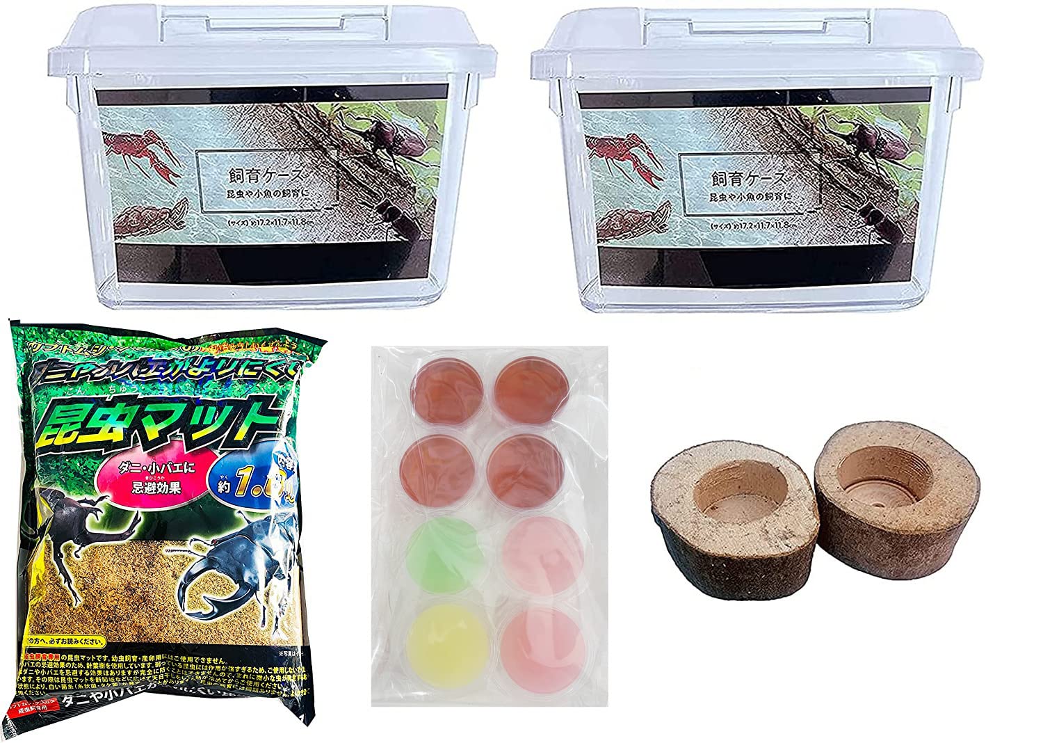 【売り切り特価】クワガタムシ カブトムシ　飼育用品セット MIKU 成虫用 カブトムシ・クワガタムシ 飼育5点セット