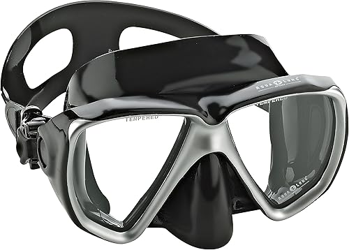 Aqua Lung Máscara de esnórquel de doble lente de vidrio templado, ideal para buceo y esnórquel máscara de viaje