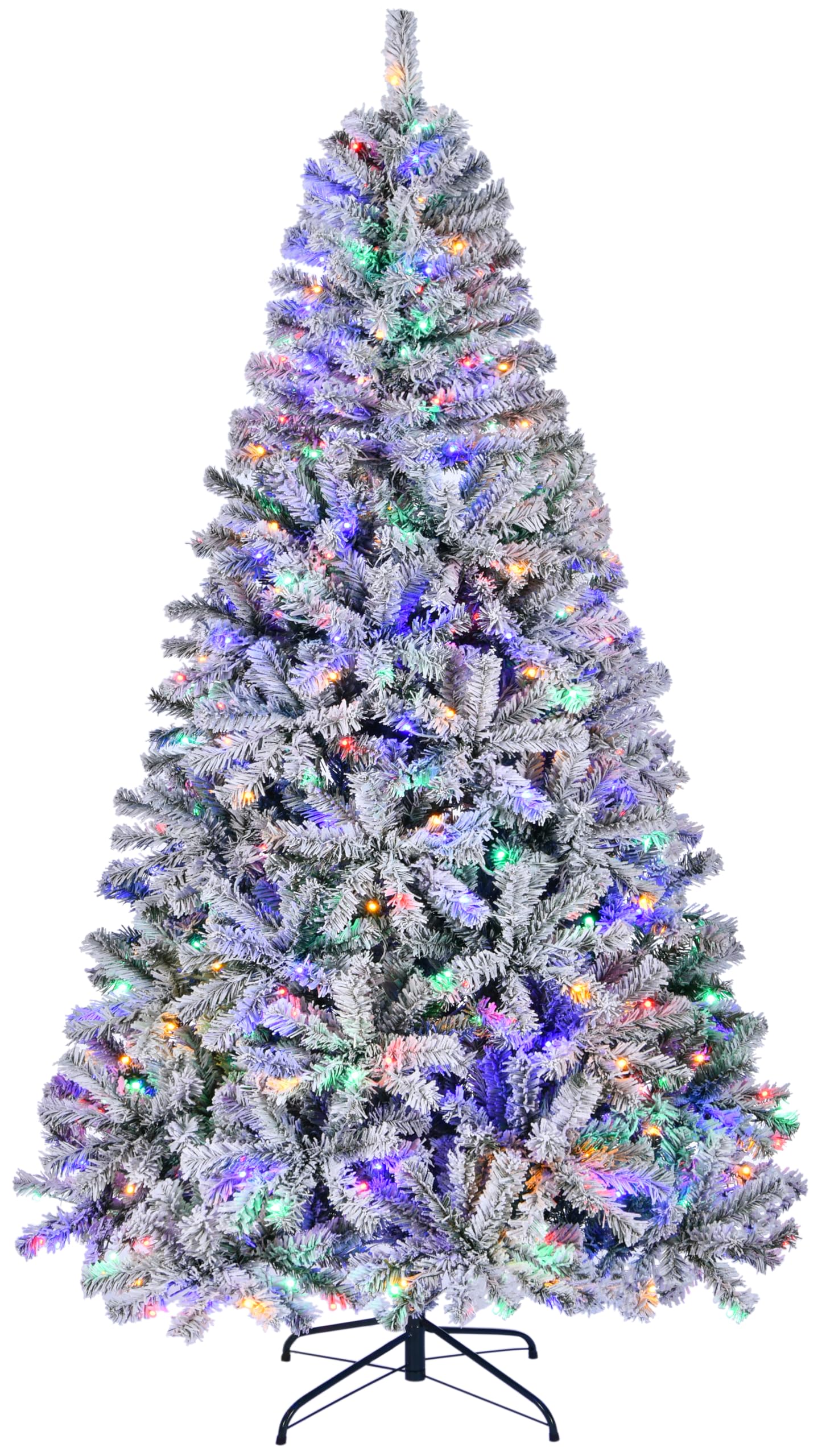 Asinse Schneebestäubter Weihnachtsbaum 120cm - Künstlicher Tanne Mit Metal Ständer