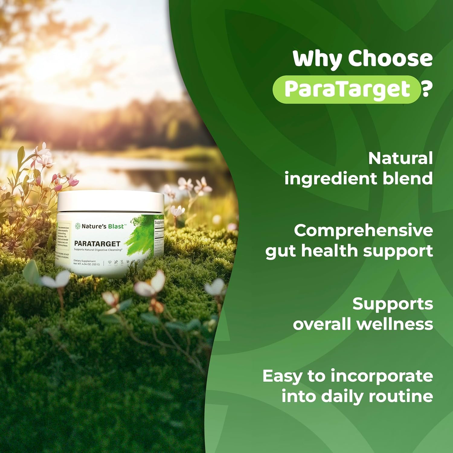 ParaTarget Natural Digestive Cleanse Powder - Advanced Gut Support with Black Walnut Hull, Sweet Wormwood, Papaya Seed & Pineapple - Vegan, Non-GMO - Fruit Flavor, 30 Servings - Image 6
