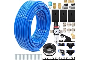 Shop Air Line Kit,Blue 1/2 Inch 100ft PU Air Tubing Kit