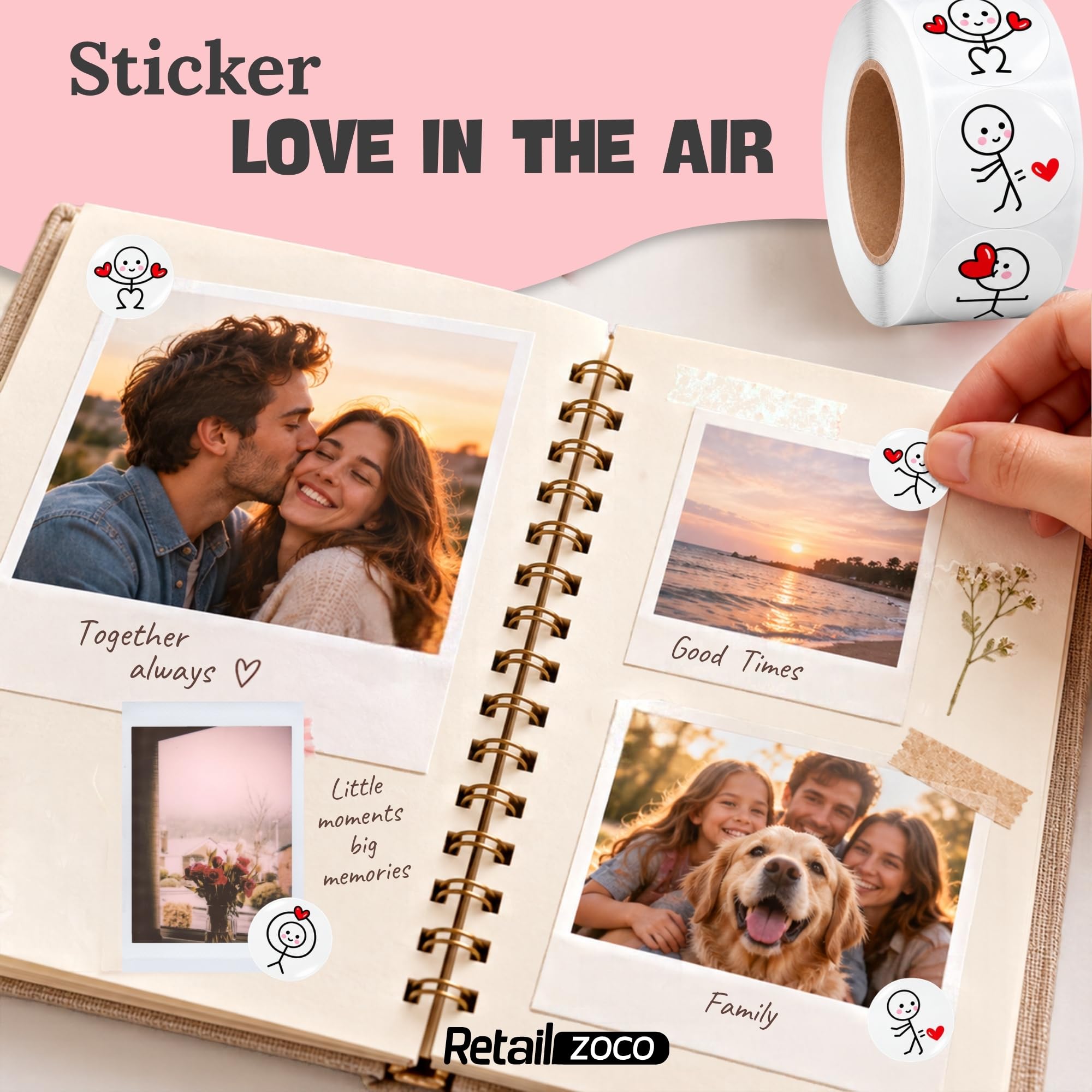 Pegatinas de Dibujos de Corazonespara Niños, heart stickers, 3 Unidades - imagen 2