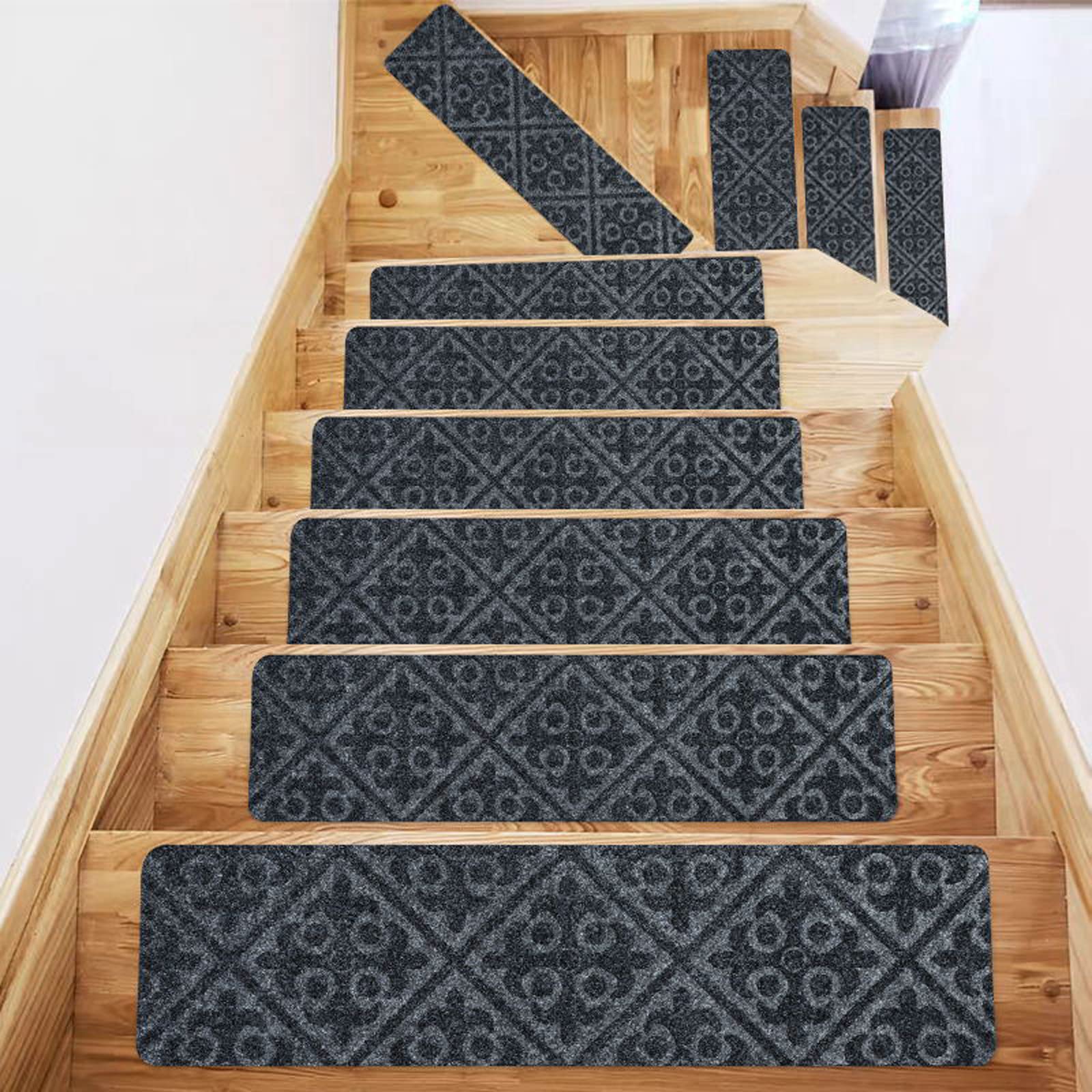 YTBHSHXZ stair treads， 15 Pack, for Carpeted Stairs, Non Slip Stair Runners for Carpet(6)