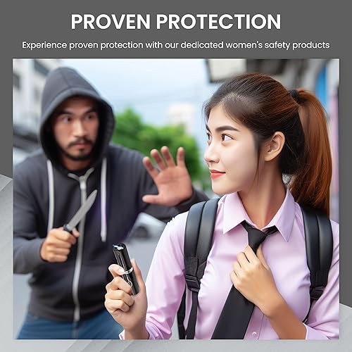 Miniatura 5 de Pistola aturdidora de lápiz labial para mujer, diseño recargable de seguridad para protección personal, color negro (ADS-100)