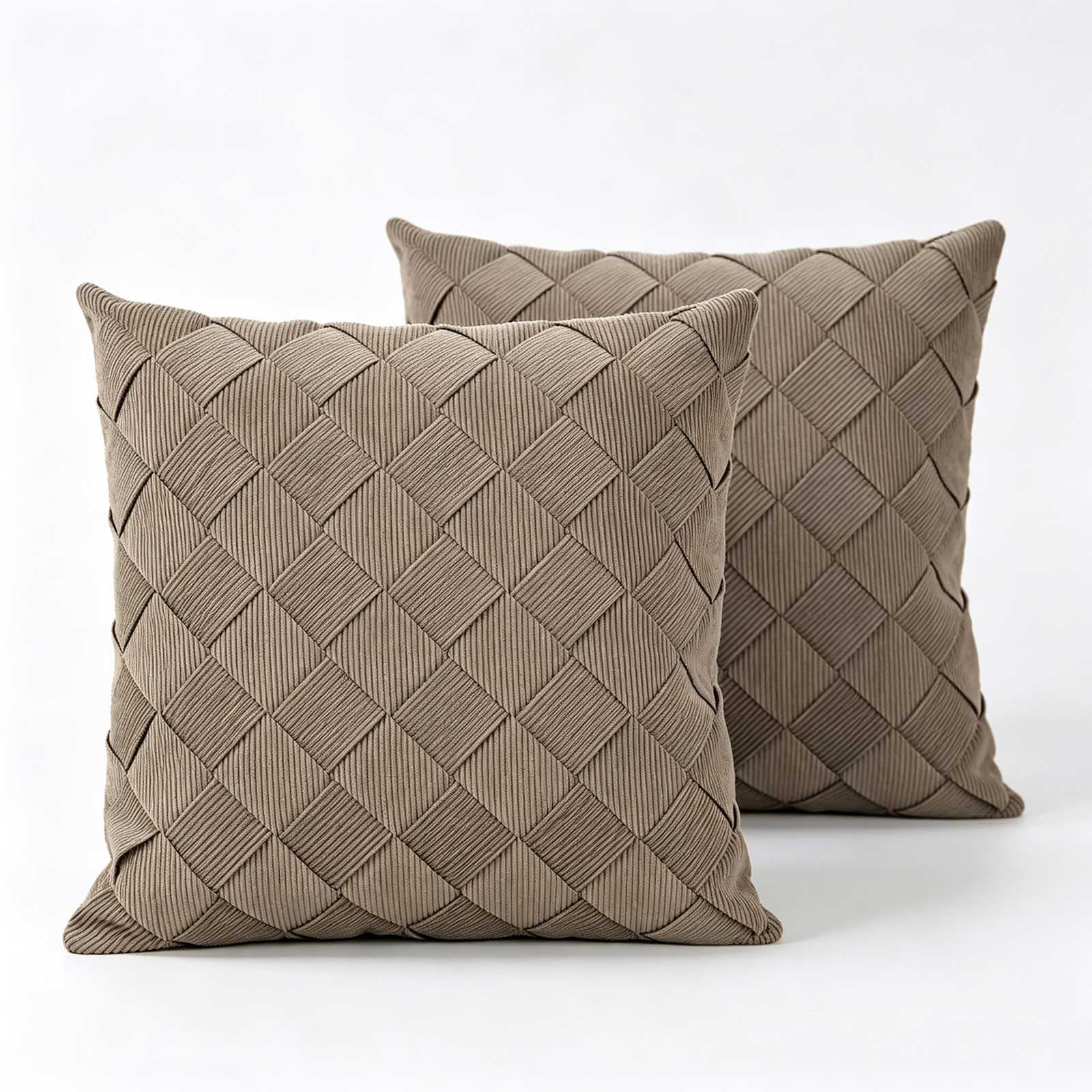 AXCTYSFP Corduroy Decorative Throw Pillow Covers Woven Pillowcases