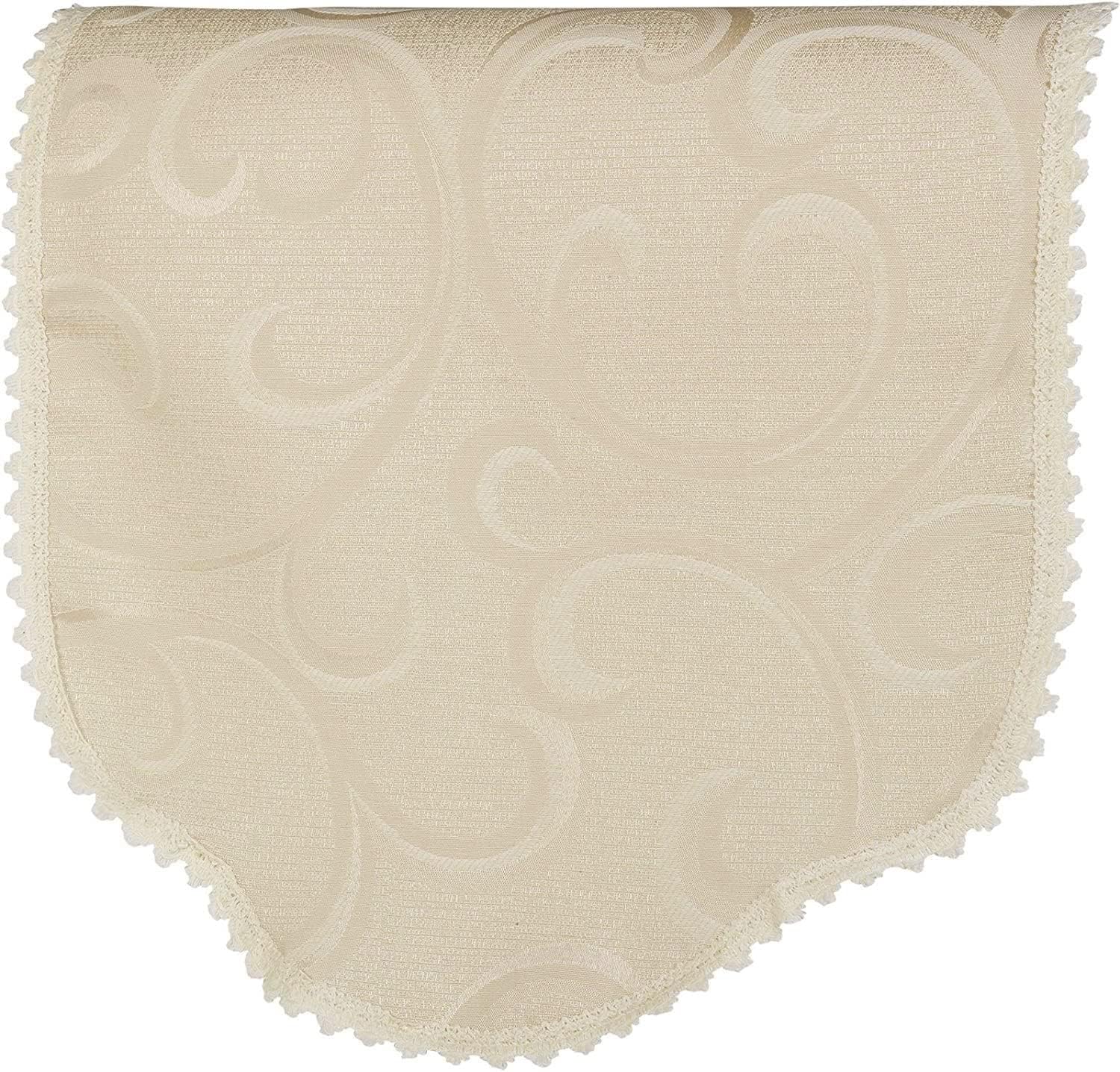 Swirl Design Chair Back (Cream)