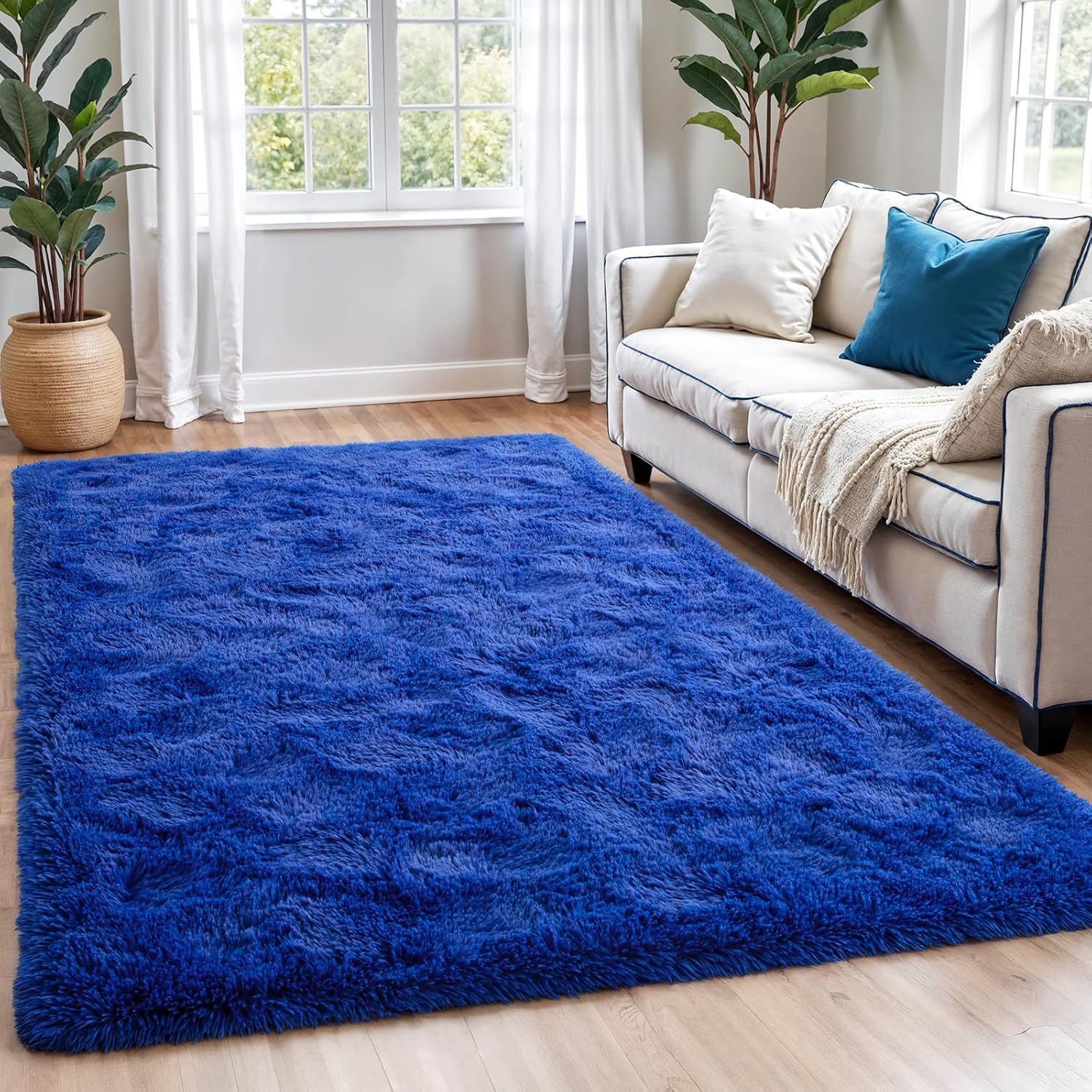 Amazon.com: Zentavio Blue Rug Boys Rugs for Bedroom 4x6 Dark Blue ...