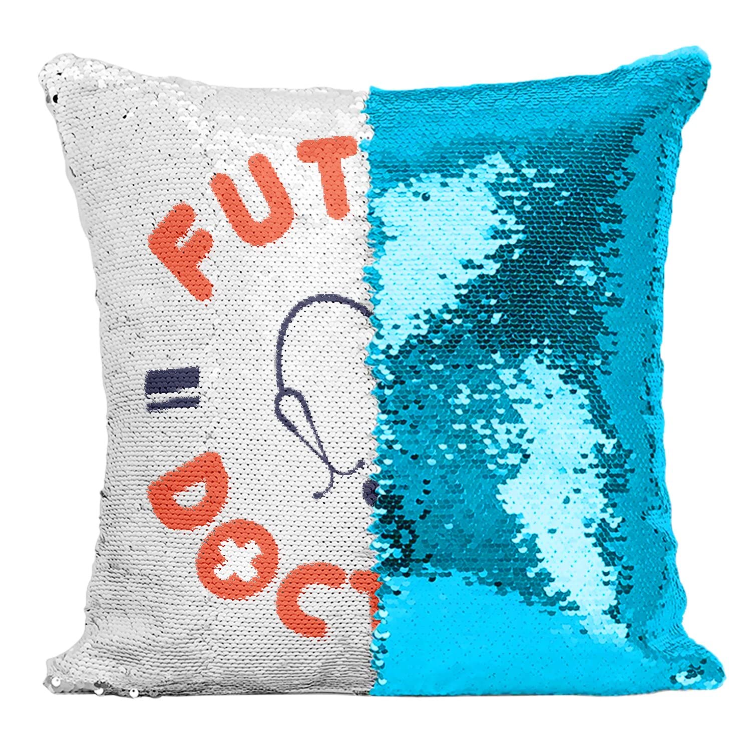 Coussin Paillettes Future Docteur : Cadeau Réussite Concours Médecine