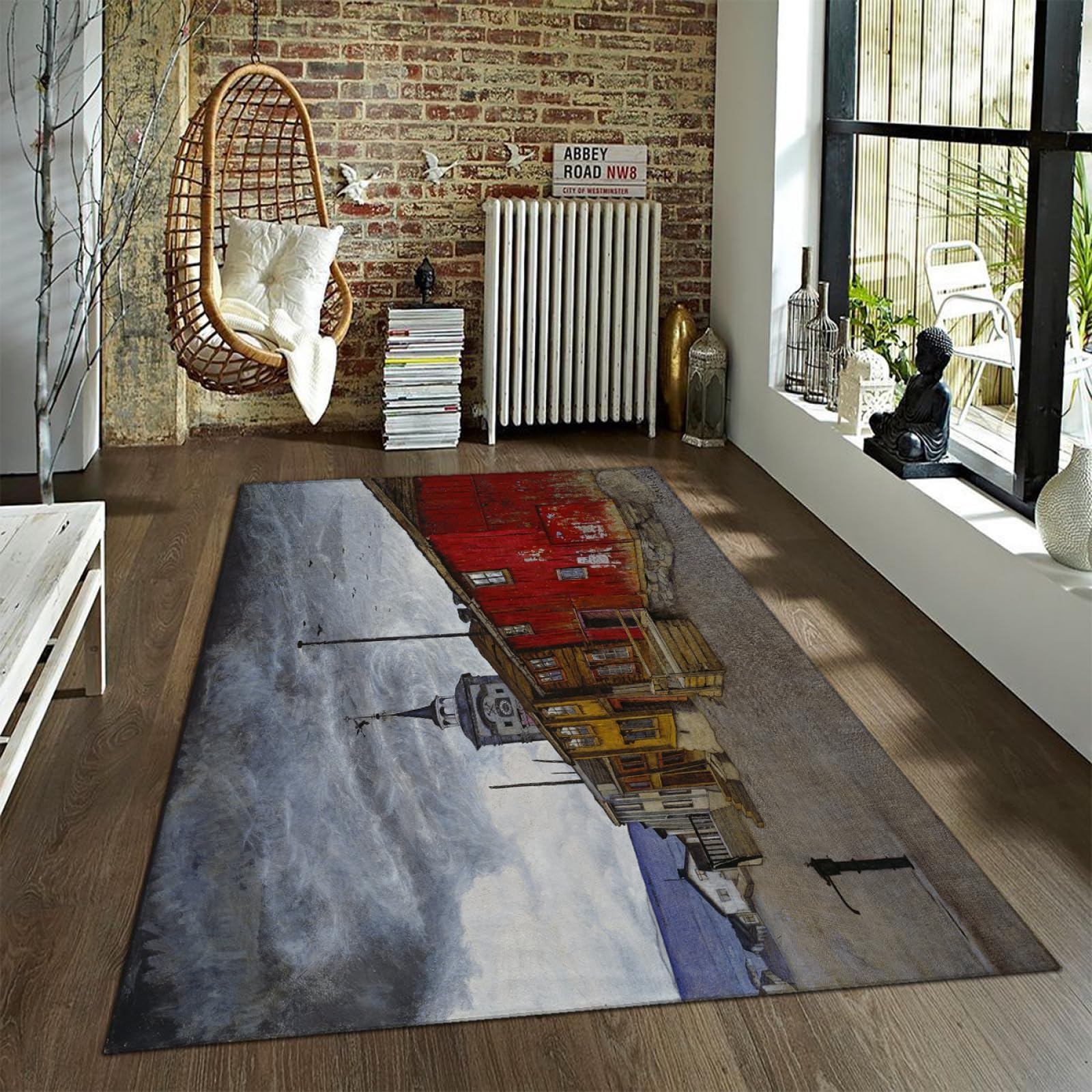 Tapis lavable 180x240cm Harald Sohlberg anti-poussière pour grand bureau calme