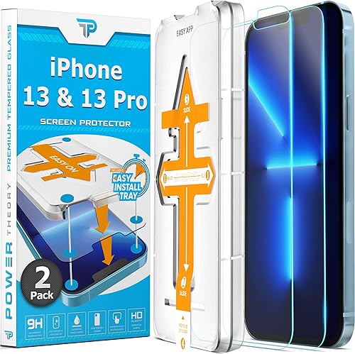 Miniatura 7 de Power Theory Protector de pantalla para iPhone 12 Mini paquete de 2 unidades con kit de fácil instalación vidrio templado premium para iPhone 12Mini