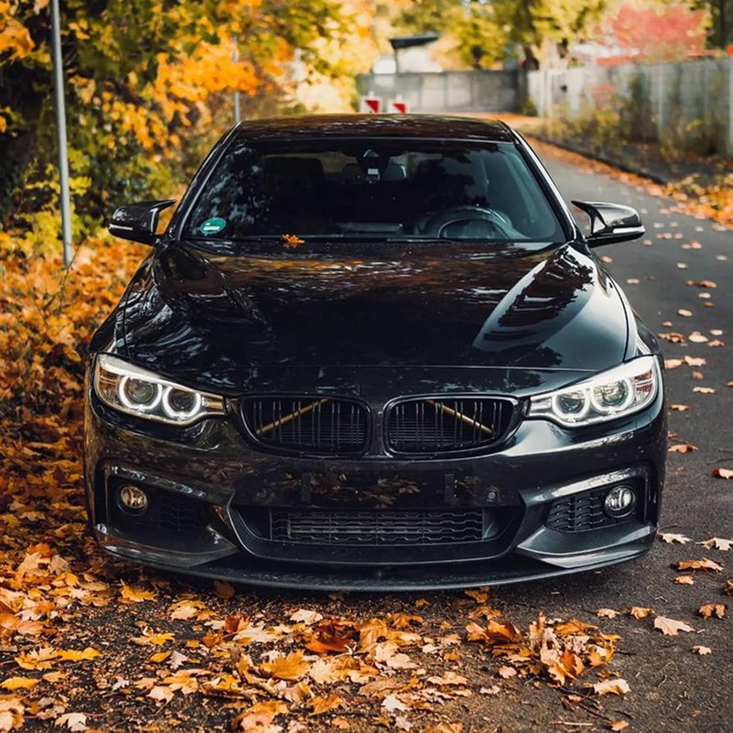 フロントバンパー リップサイドスプリッター スポイラー保護ボディキット BMW 4シリーズ F32 F33 【ペアオートバックウィンドウガススプリングストラットリフトサポート】 F36