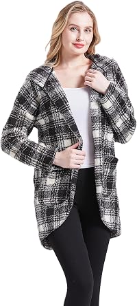 Plush One-Button Lounging Jacket with Hood and Patch pockets
