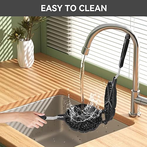 Miniatura 5 de Sartén para gofres de aleación de aluminio, antiadherente, diseño de corazón, estufa de campamento, sándwiches de aluminio para tostadas y