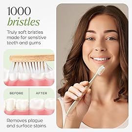 VIVAGO Bamboo Toothbrushes 30 Pack - BPA Free Soft Bristles Toothbrushes, Eco-Friendly, Natural Wooden Toothbrush