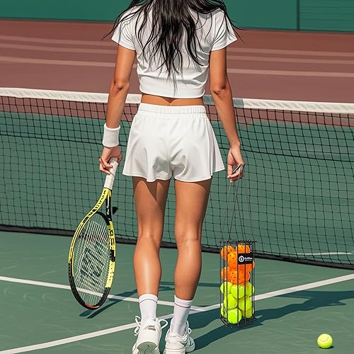 Miniatura 7 de Tolva y recogedor de pelotas de tenis opciones plegables, rodantes y estándar para la colección de pelotas