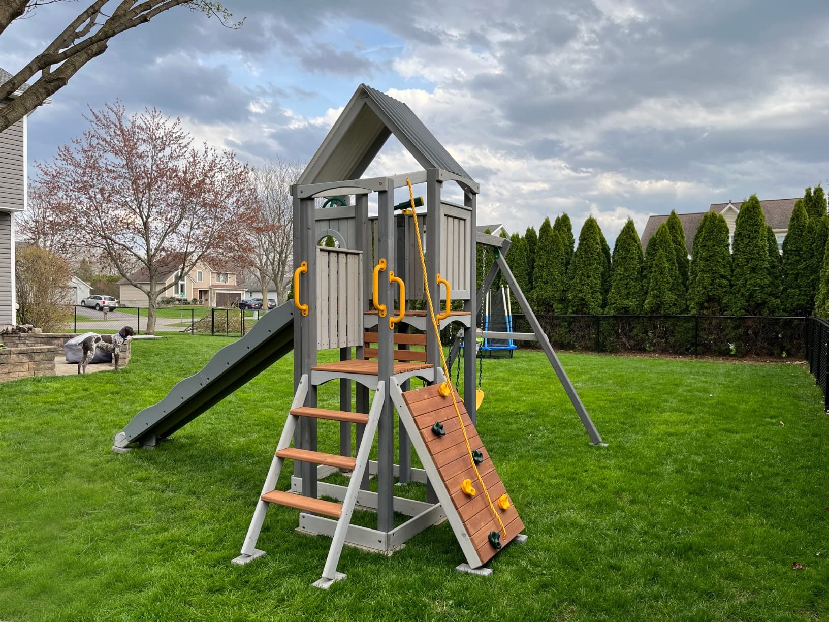 48/mo Finance Jack & June Haven II Cedar Swingset with Swings