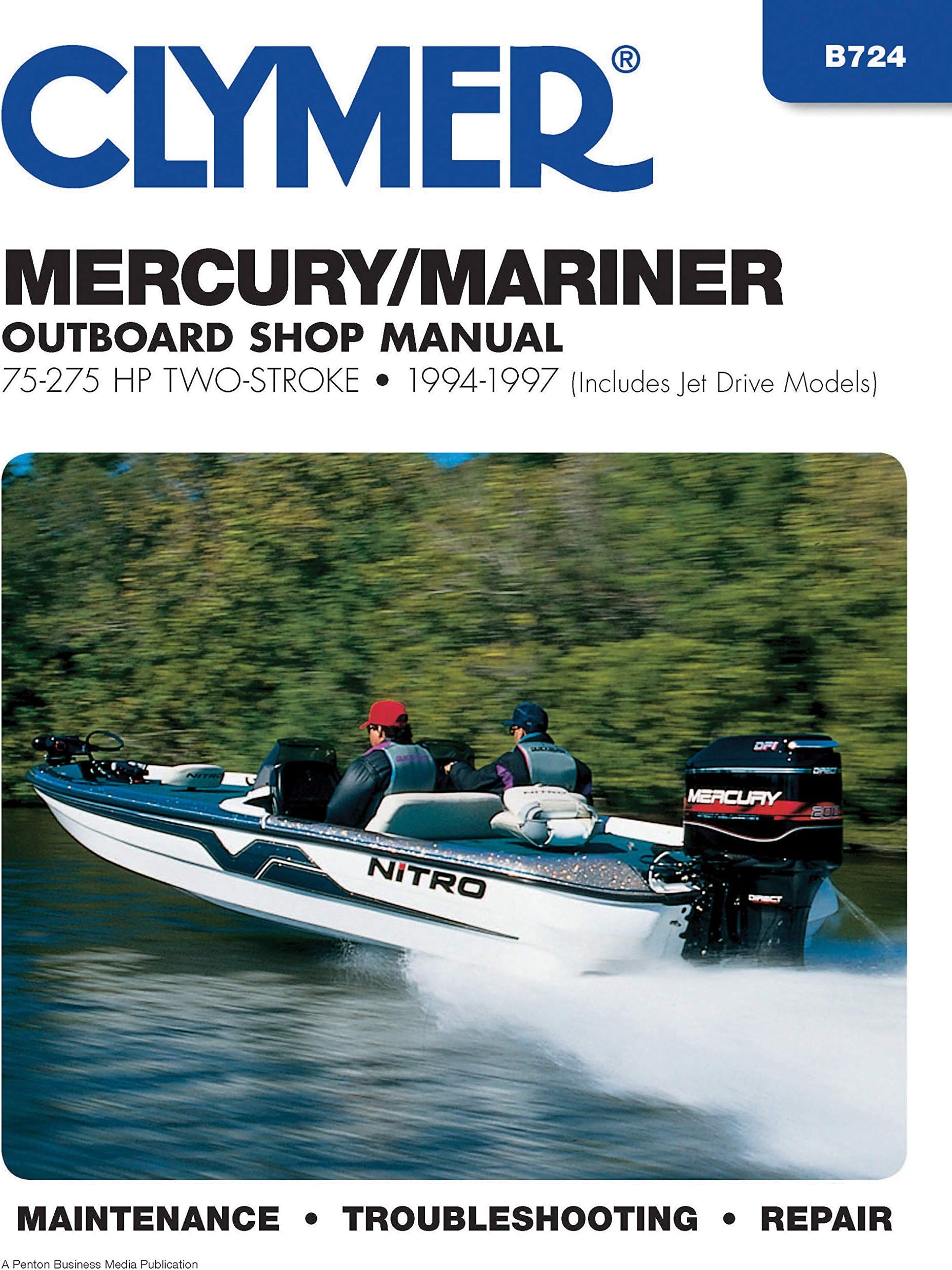Mercury Mariner 75-275 HP Two Stroke Outboards Includes Jet Drive Models (1994-1997) Service Repair Manual