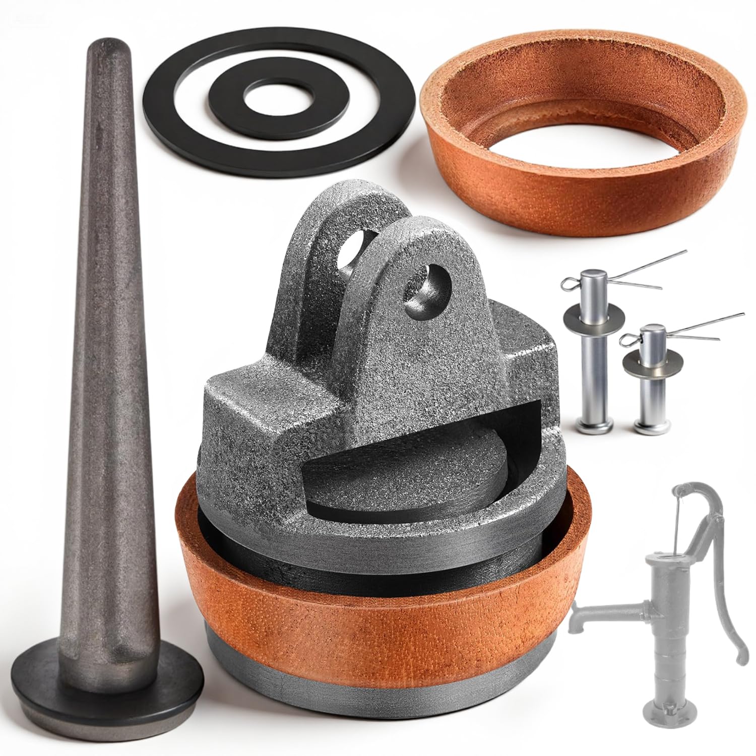 Piston pour Pompe à Bra de Type 75 Joint Perfectdraft Valve Perforée au Nez，Kit Joint Torique Pièces de Rechange pour Pompe a Eau Manuelle Convient pour les Jardins, les Puits et les Fontaines