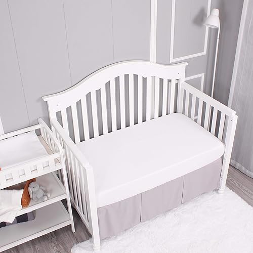 Miniatura 2 de Belsden Paquete de 3 sábanas de microfibra duraderas para cuna, sedosas, suaves, transpirables, de 28 x 52 pulgadas, se adapta a colchones estándar