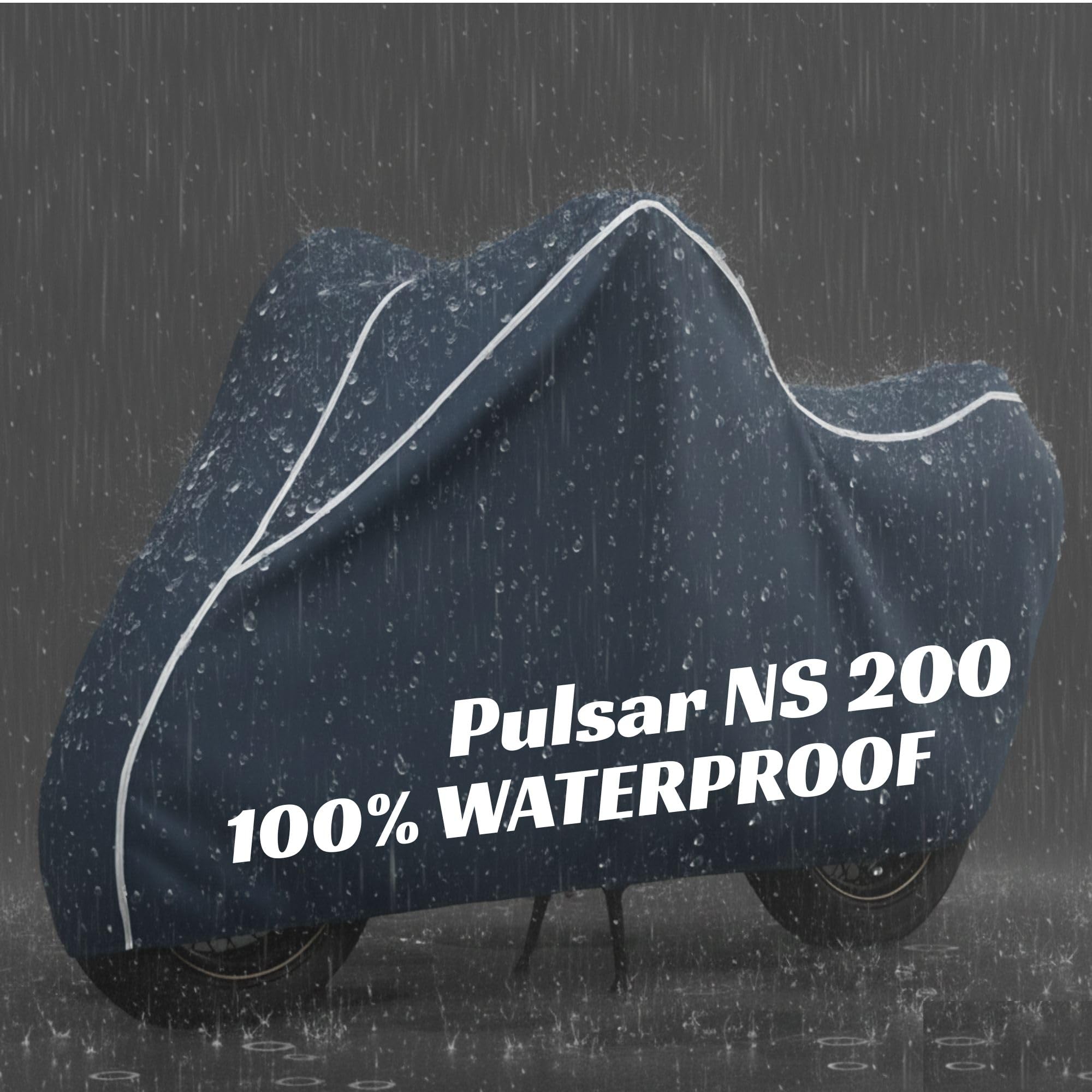 100% Waterproof Pulsar NS200 Bike Cover | Polyester Body Cover for Rain & Sun | UV Protection, Dustproof, Scratch Resistant, Windproof, Heat Resistant, Vehicle Specific Fit (Blue)-image-36