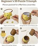 PieceRelax 3D Puzzle Planter - Oiseaux chantants et fleurs - Folklore danois, Pots de fleurs de décoration maison pour cactus intérieurs, pots de sucents [K1100]