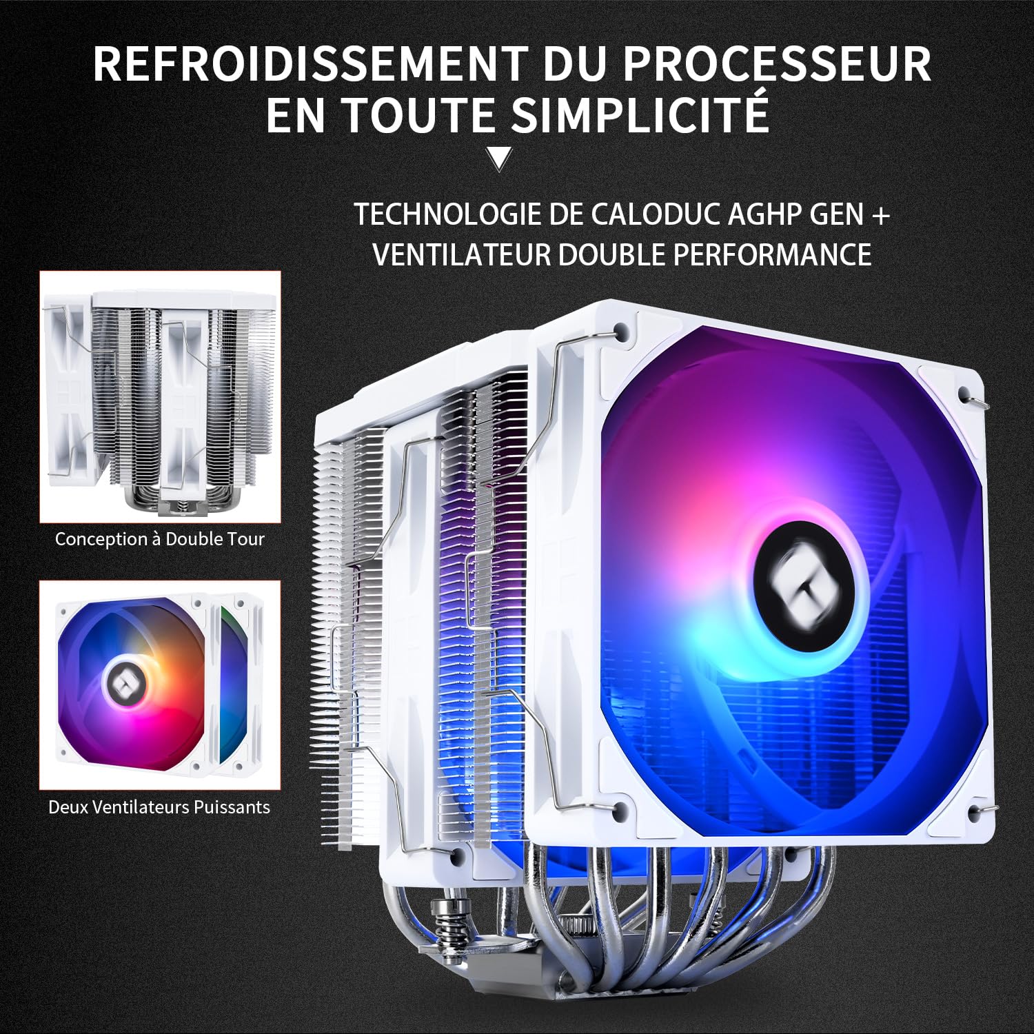 TR Peerless Assassin 120 Digital ARGB - Enfriador de aire para CPU, cubierta superior, pantalla digital, enfriador de CPU para ordenador con 6 tubos de calor, para AM4/AM5, Intel LGA1700/1851/1150
