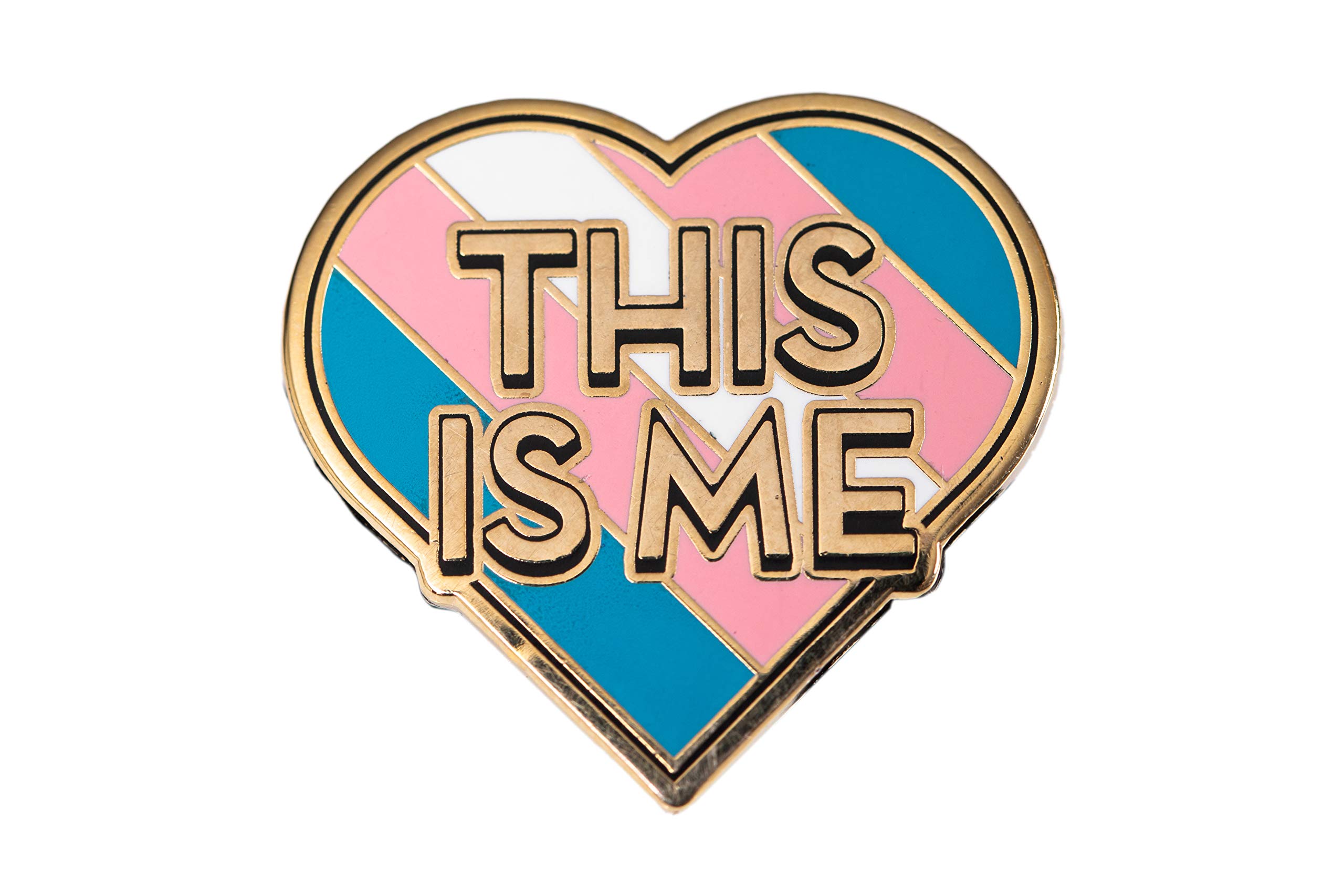 Hokum and SnarkTrans Pride Flag This Is Me Enamel Pin