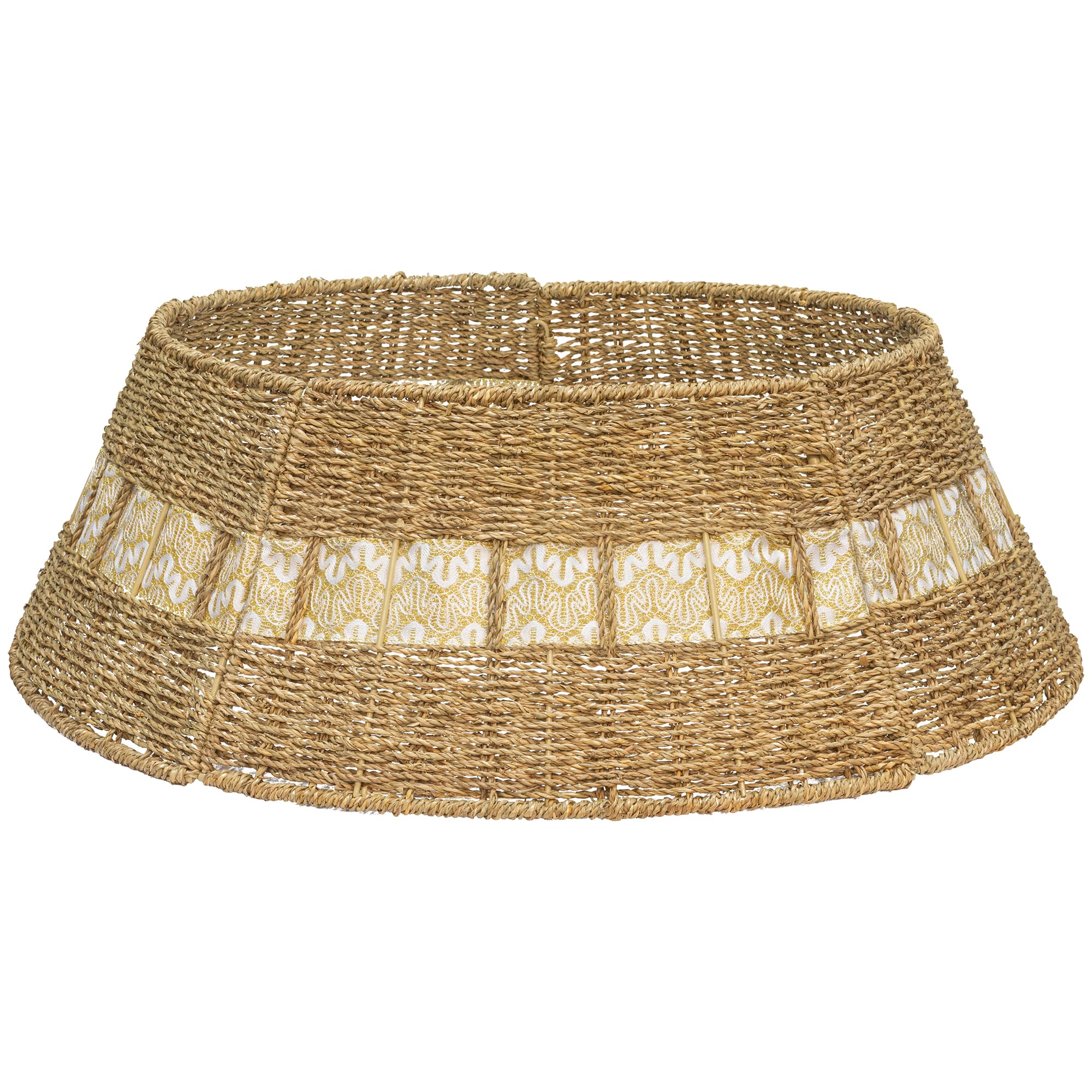 Base di supporto in rattan per albero di Natale copri base albero natale Collare Gonne