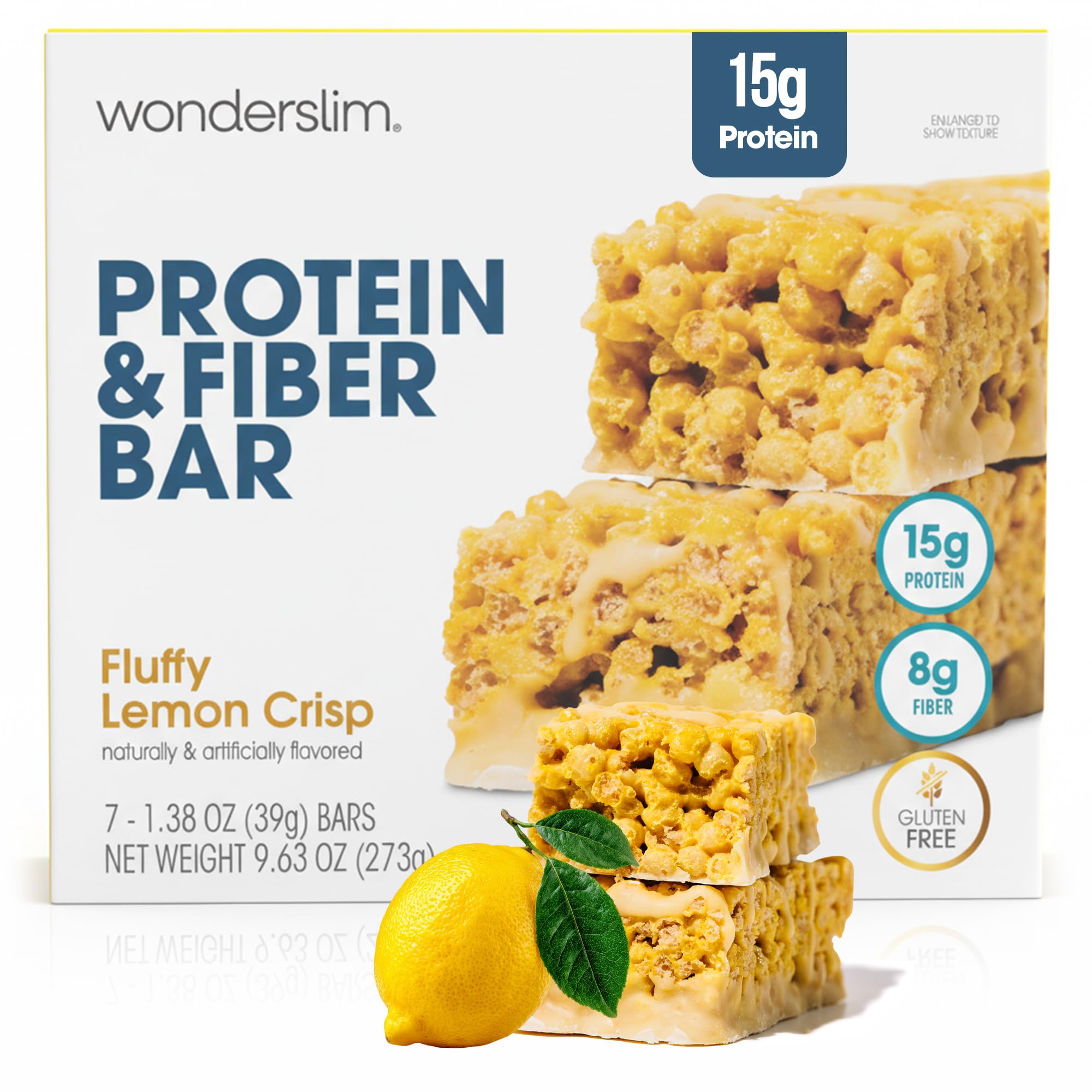 Amazon.com : Wonderslim High Fiber Protein Bars, Fluffy Lemon