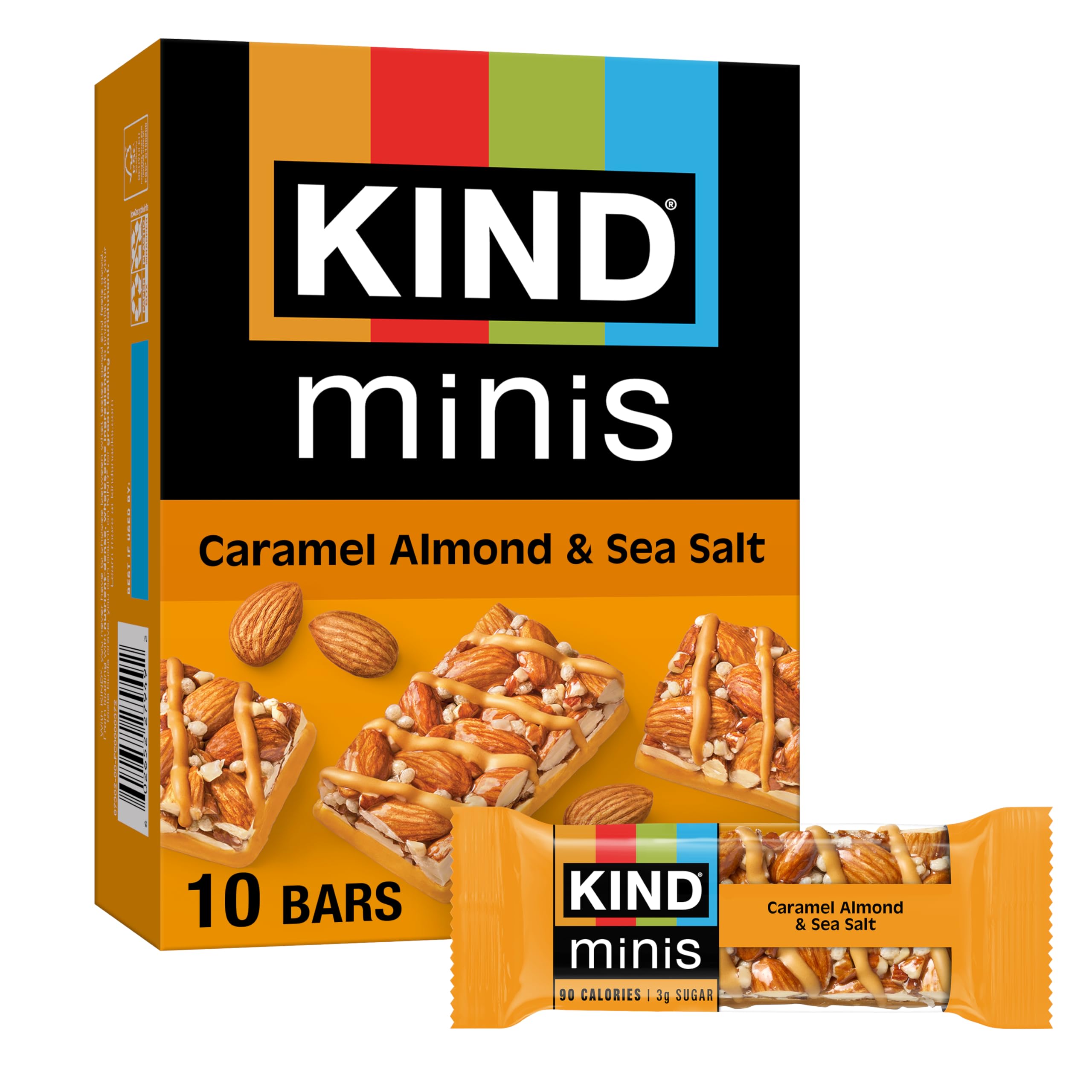 KIND Minis, Caramel Almond & Sea Salt, 0.7 Ounce (Pack of 10)