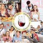 20 Pack de verres à vin en plastique sans ardoise, 16 OZ Verres à vin en plastique Jetable Incassable Coupes à Vin en plastique réutilisable en acrylique clair Boire en vrac en verre en vrac Shatterproof pour le mariage de Champagne(Rim d'or)