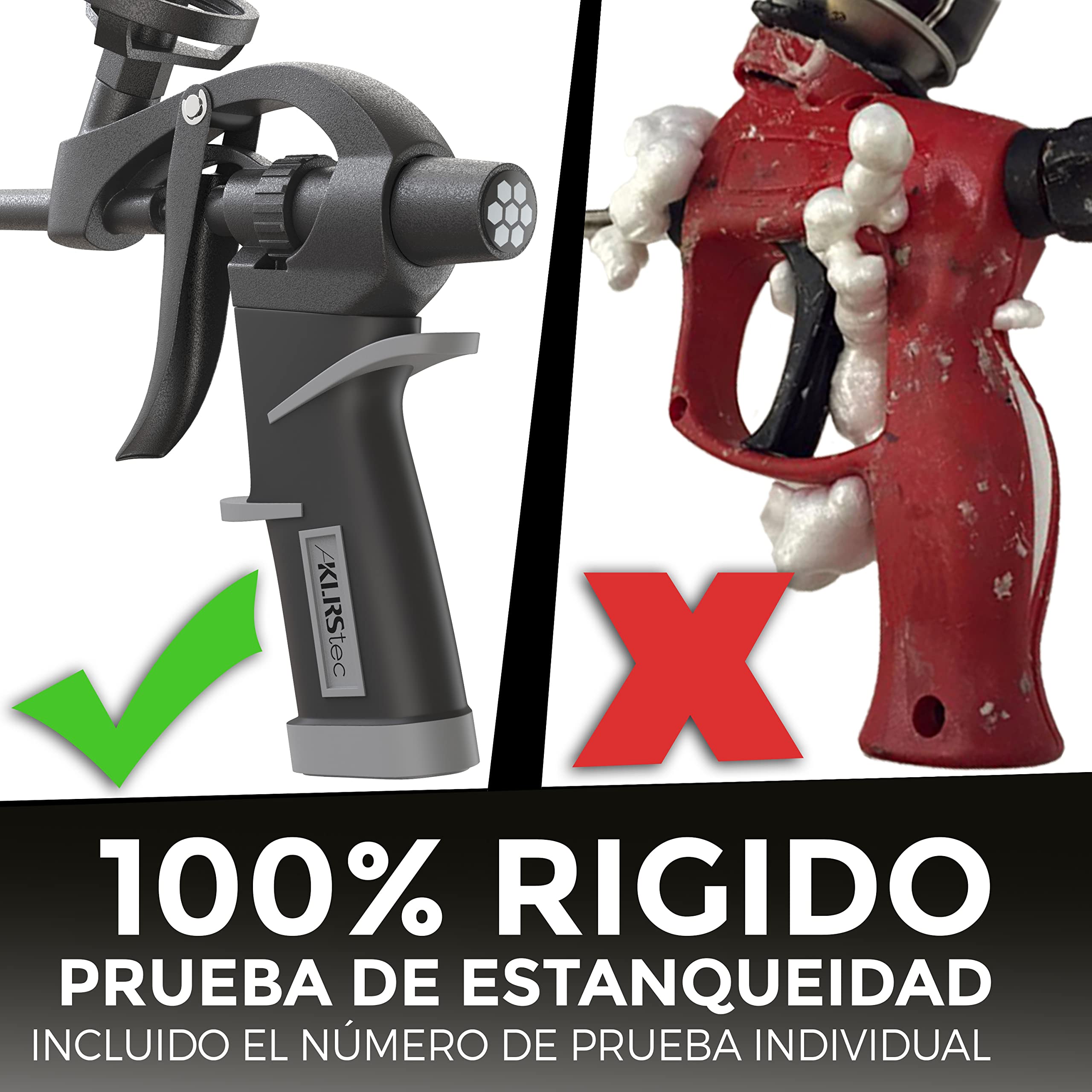 KLRStec Pistola de espuma de PU profesional con revestimiento de teflón PTFE 750ml 1k 2k