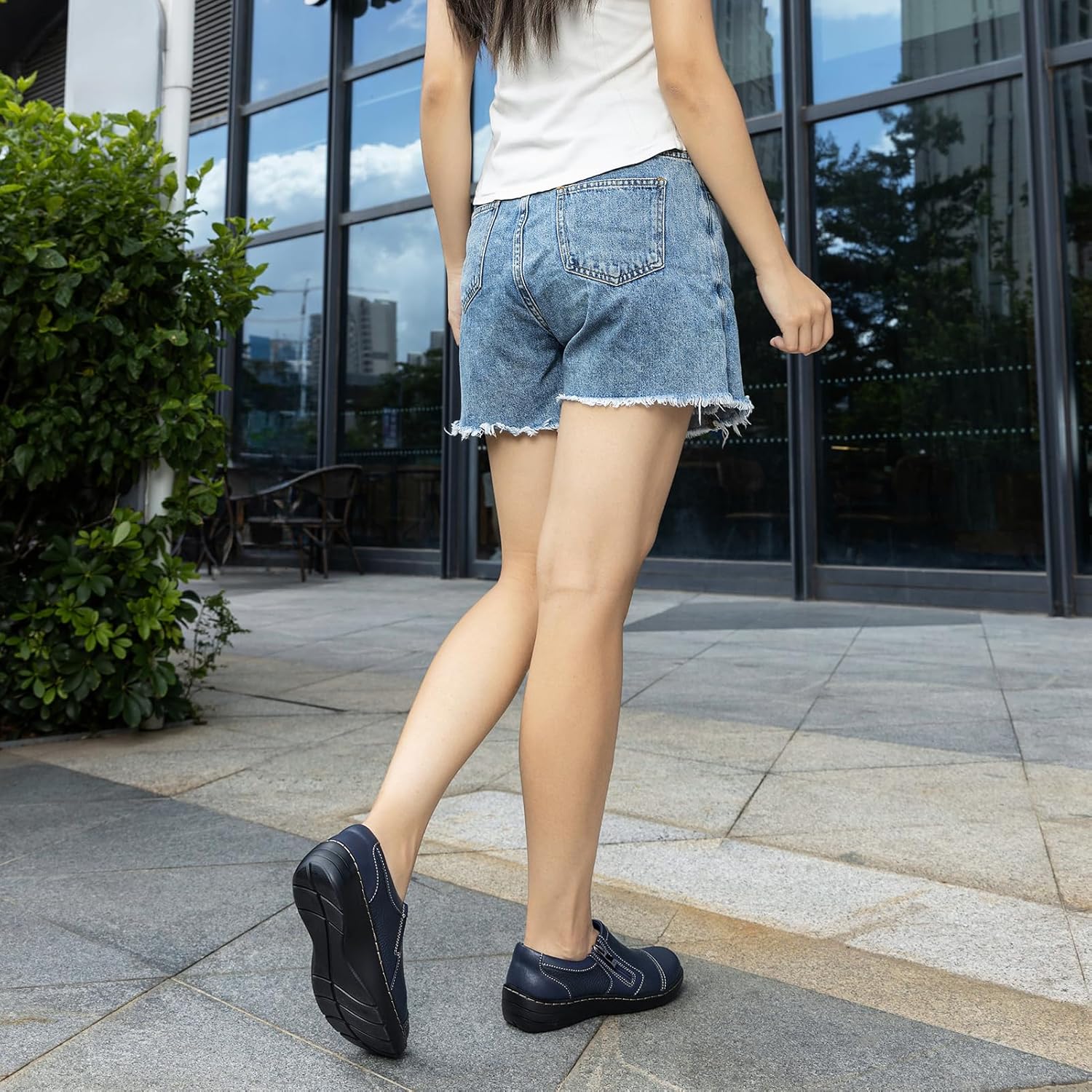 Women's Comfortable & Lightweight Leather Loafers Cute Slip On Dress Shoes for Women Business Casual Office Work Shoes Everyday Walking Flats - Image 2