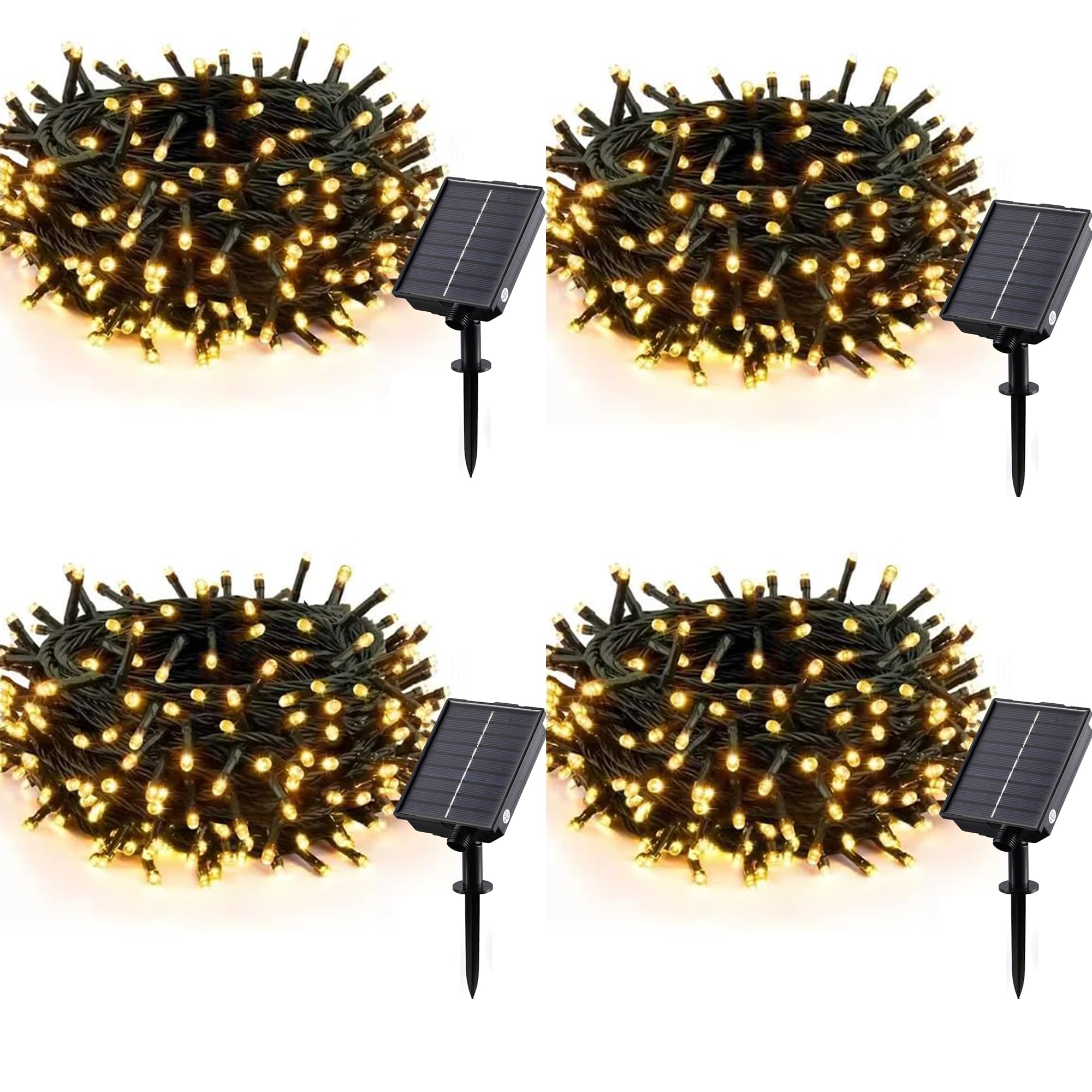 MERRIMAX M Solar Christmas String Lights Outdoor, 33ft 100 LED Solar Fairy Light 8 Modes Waterproof Xmas Lights for Garden, Patio, Home, Party,
