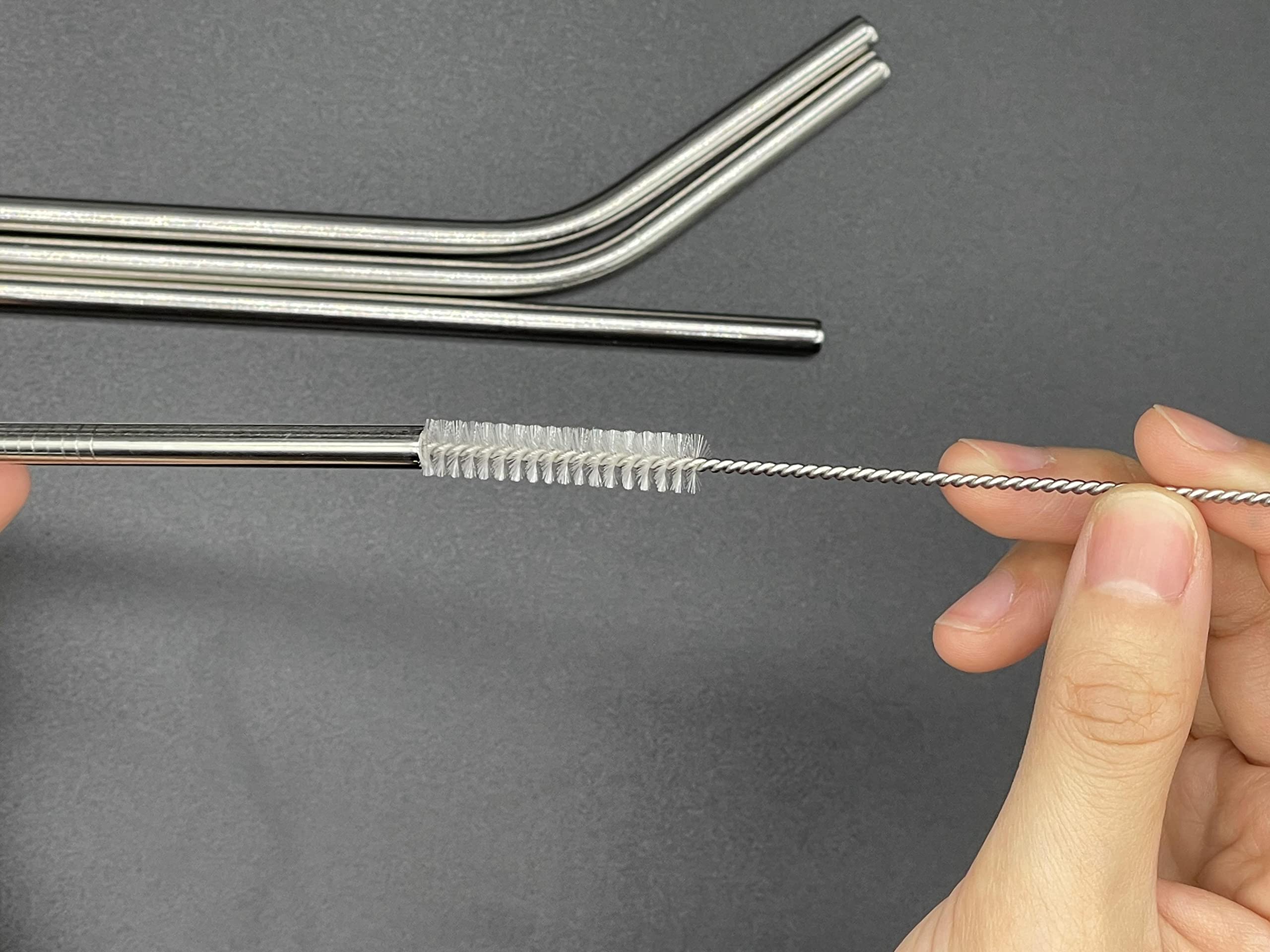 Cepillos Limpiadores De Pajitas De Silicona (4 Unidades) | Cabezal De 9 Mm | Mango Flexible Y Antideslizante | Para Botellas, Teteras, Etc.